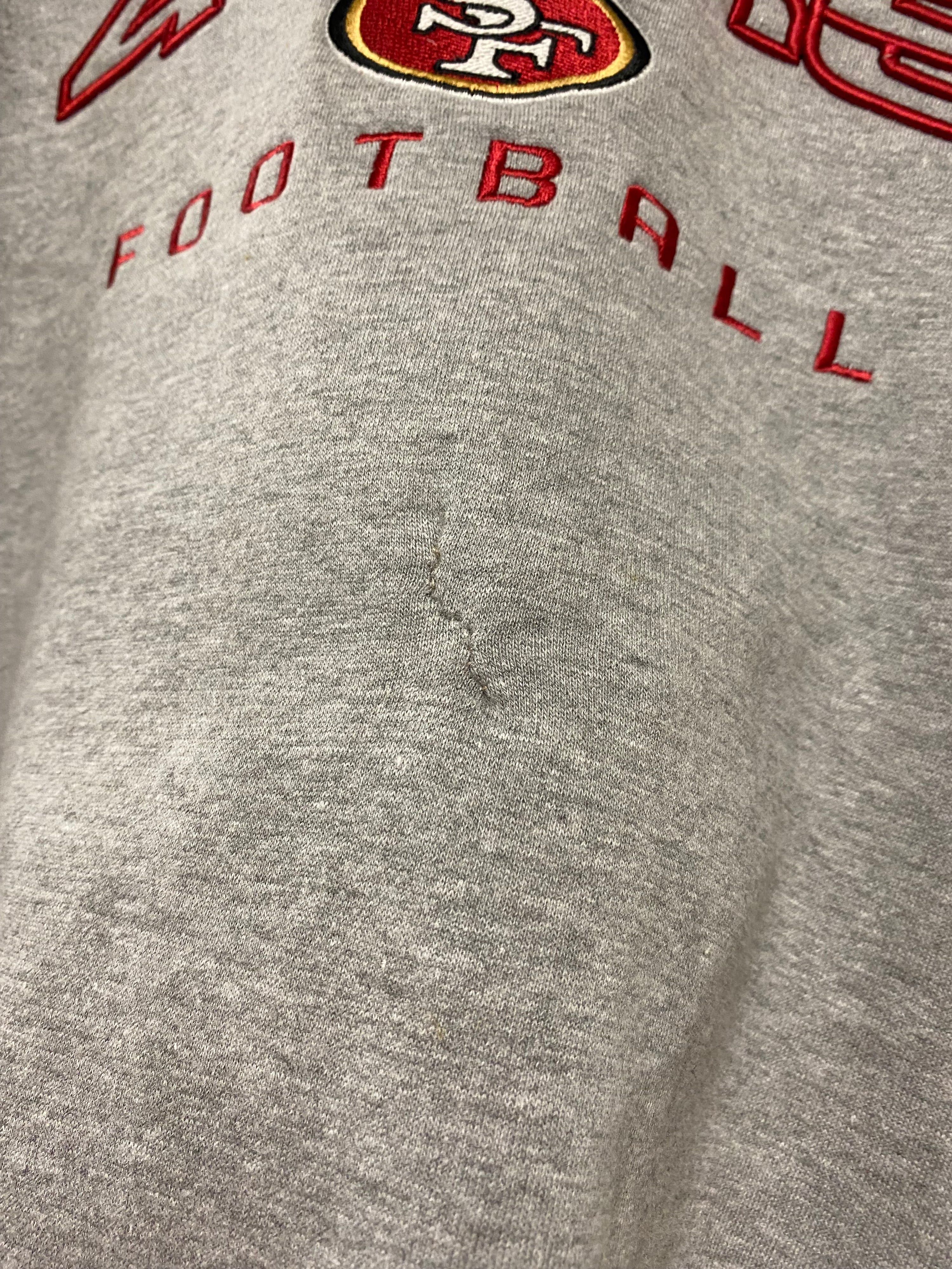 [L] Embroidered SF 49ers Grey Jumper