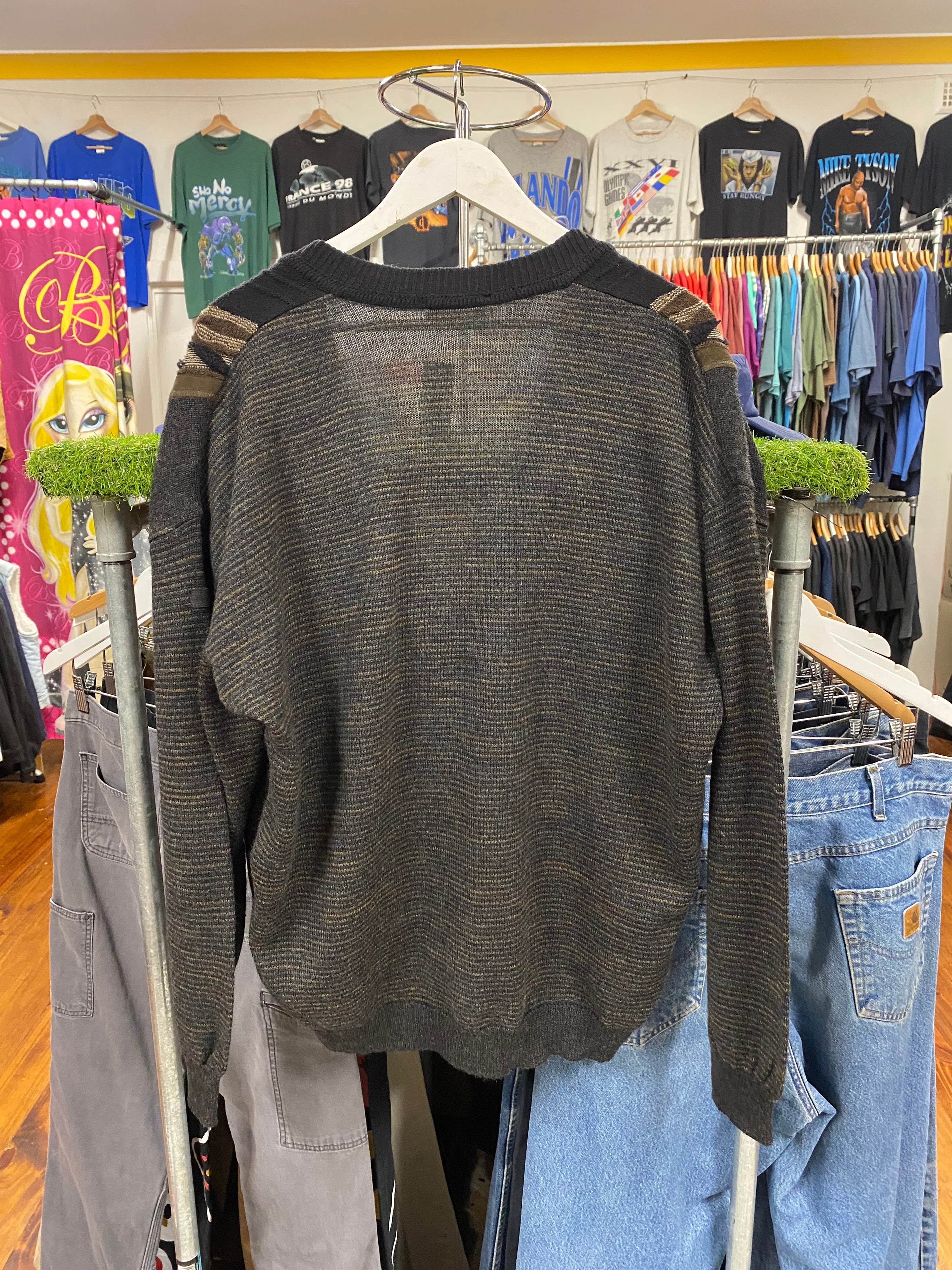[XL] Barcelino Black/Brown Knit Cardigan