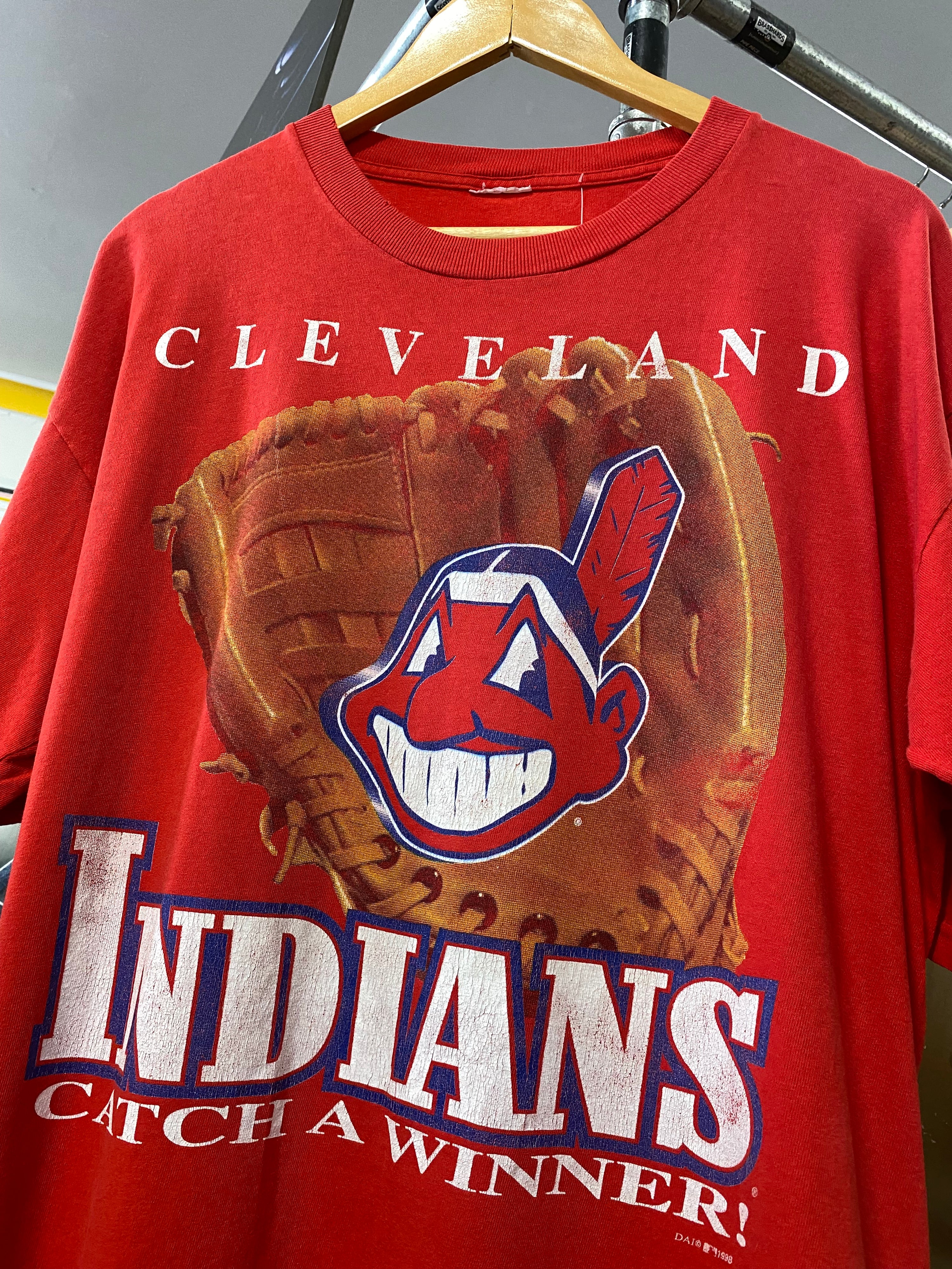 [2XL] 1998 Ceveland Indians Big Print Red Tee