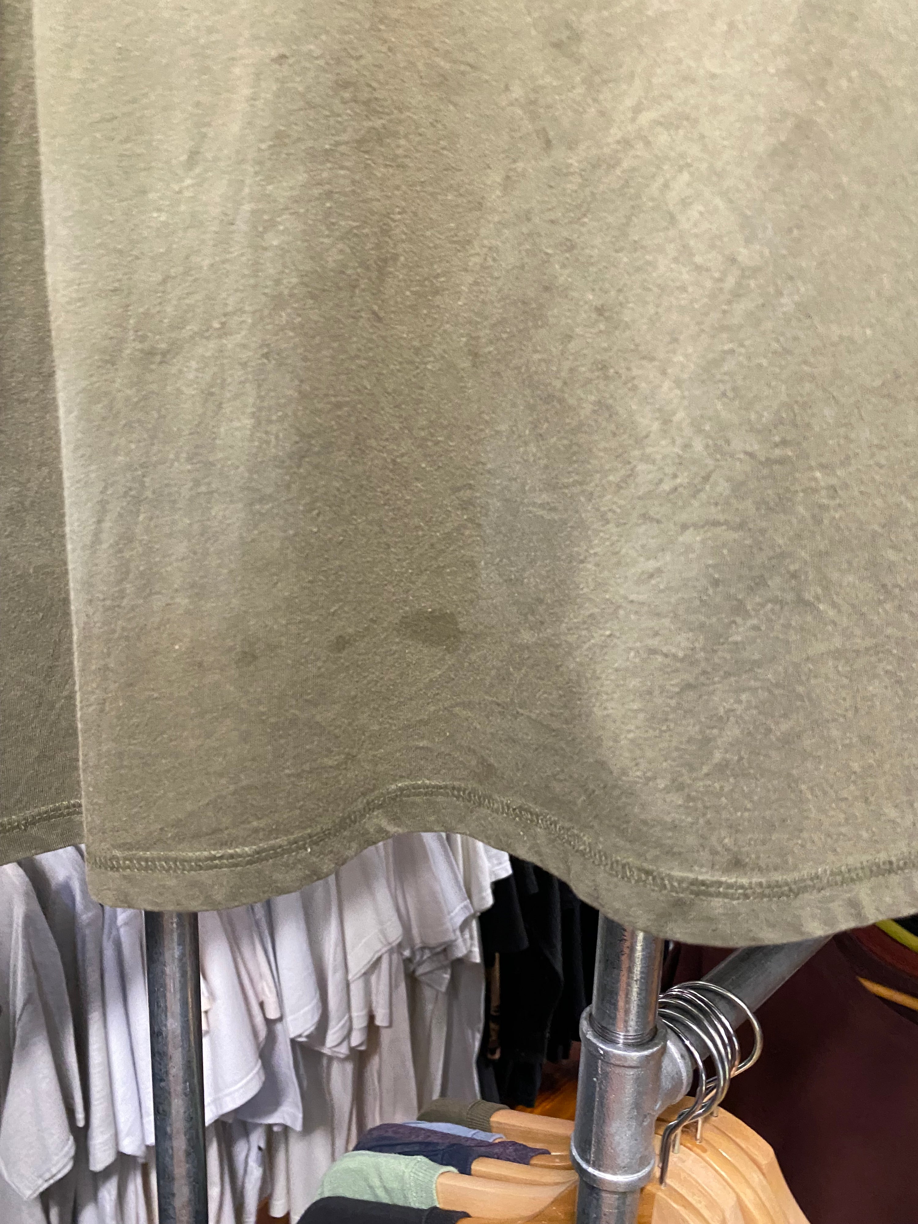 XL - Olive Green Carhartt Pocket Tee Bleach Spots