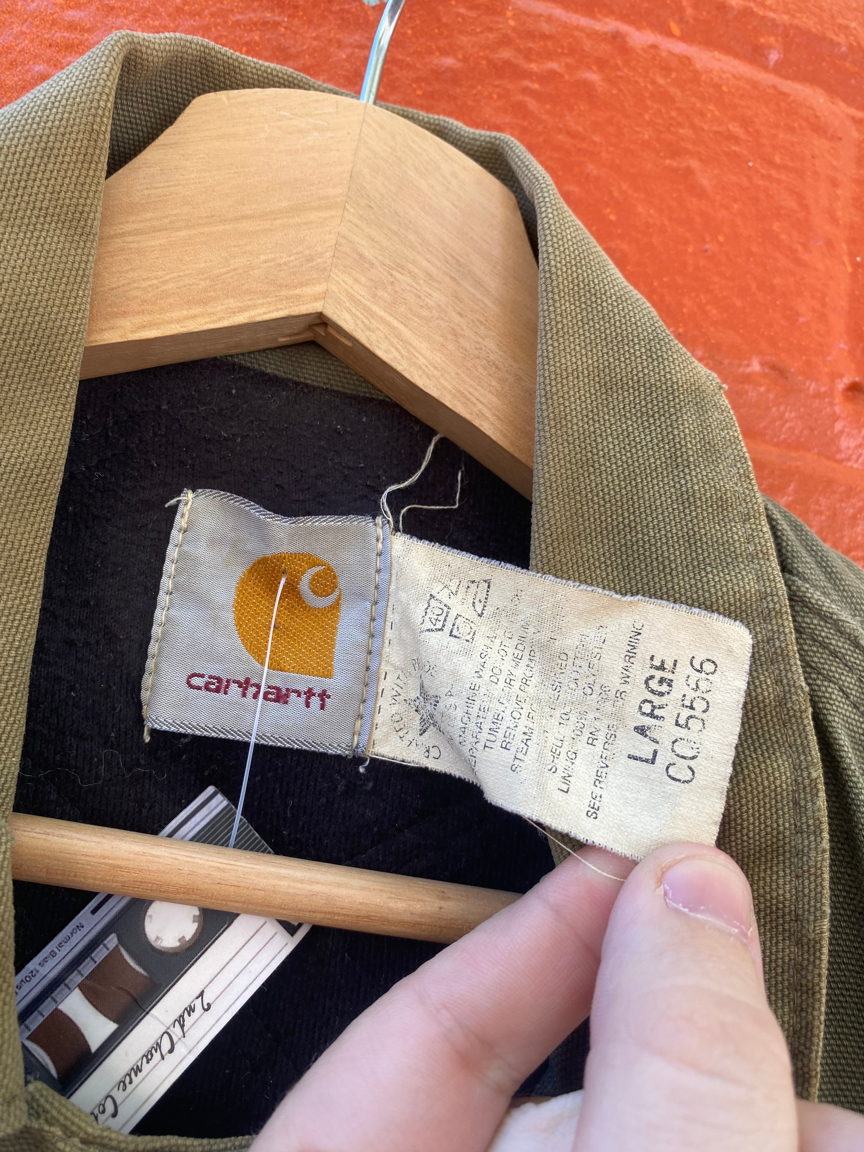 [L] 1996 Carhartt Dark Olive Field Coat