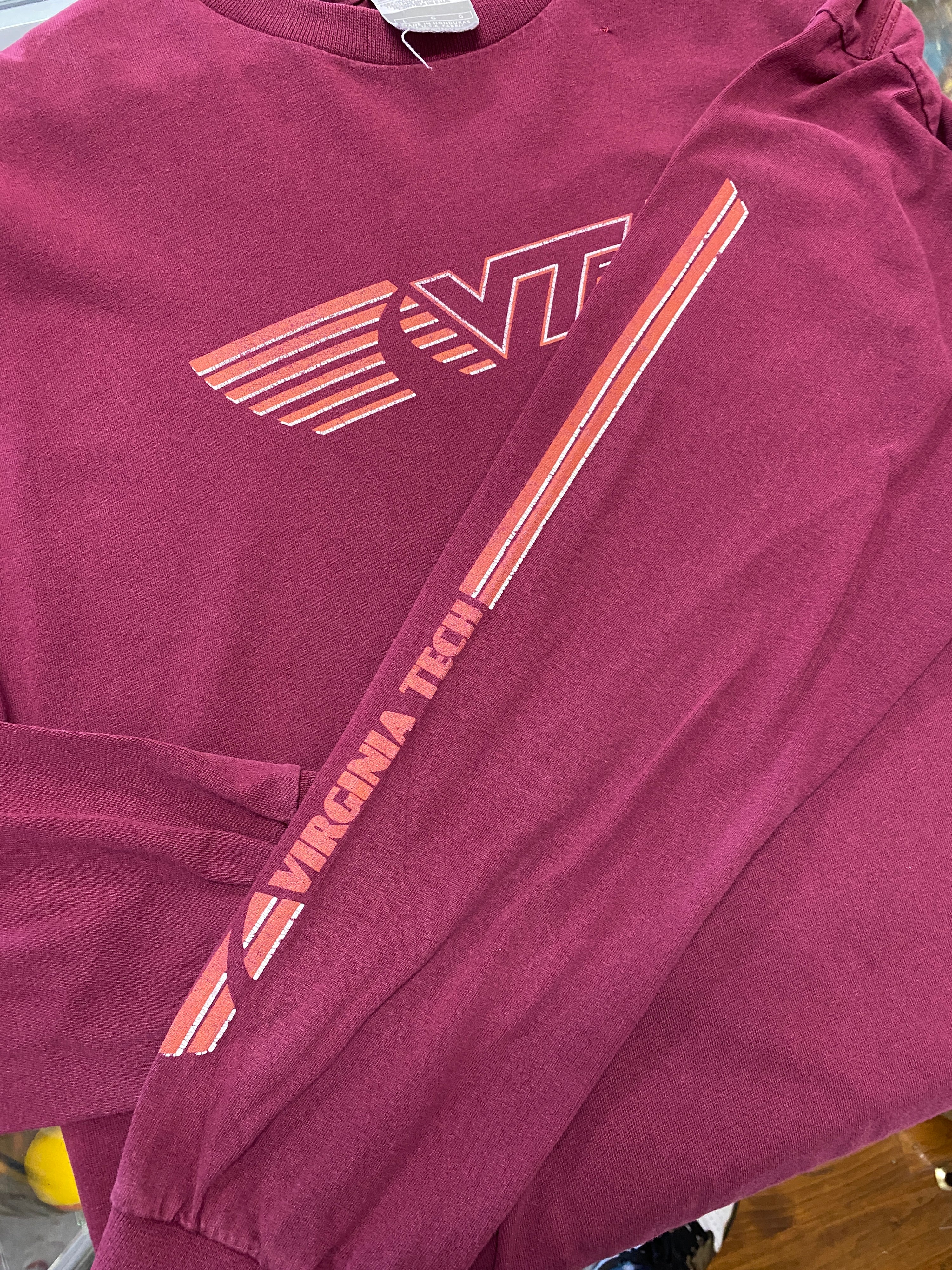 L - Nike Virginia Tech VT Maroon LS