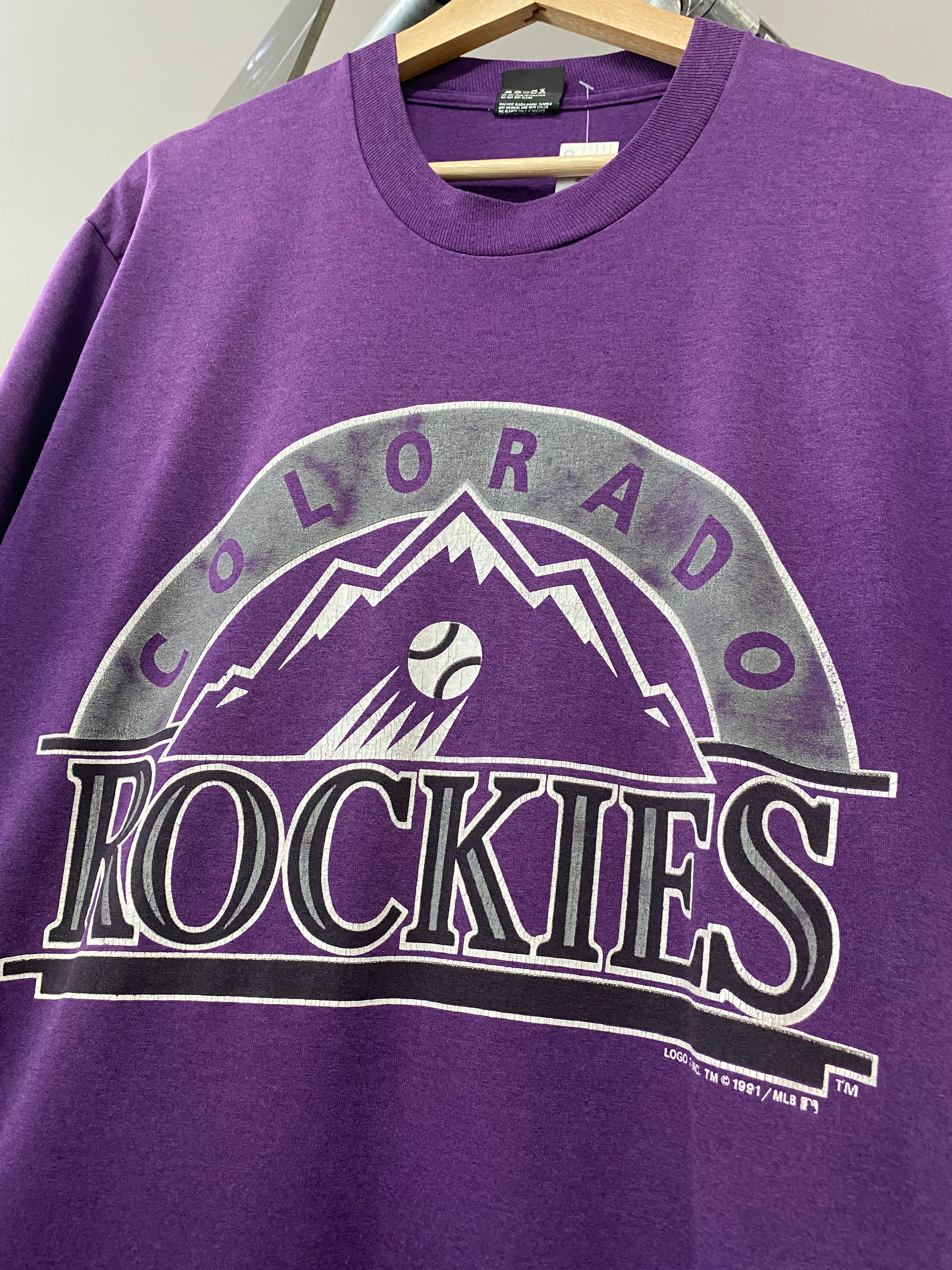 XL - 1991 Colorado Rockies MLB Purple Tee