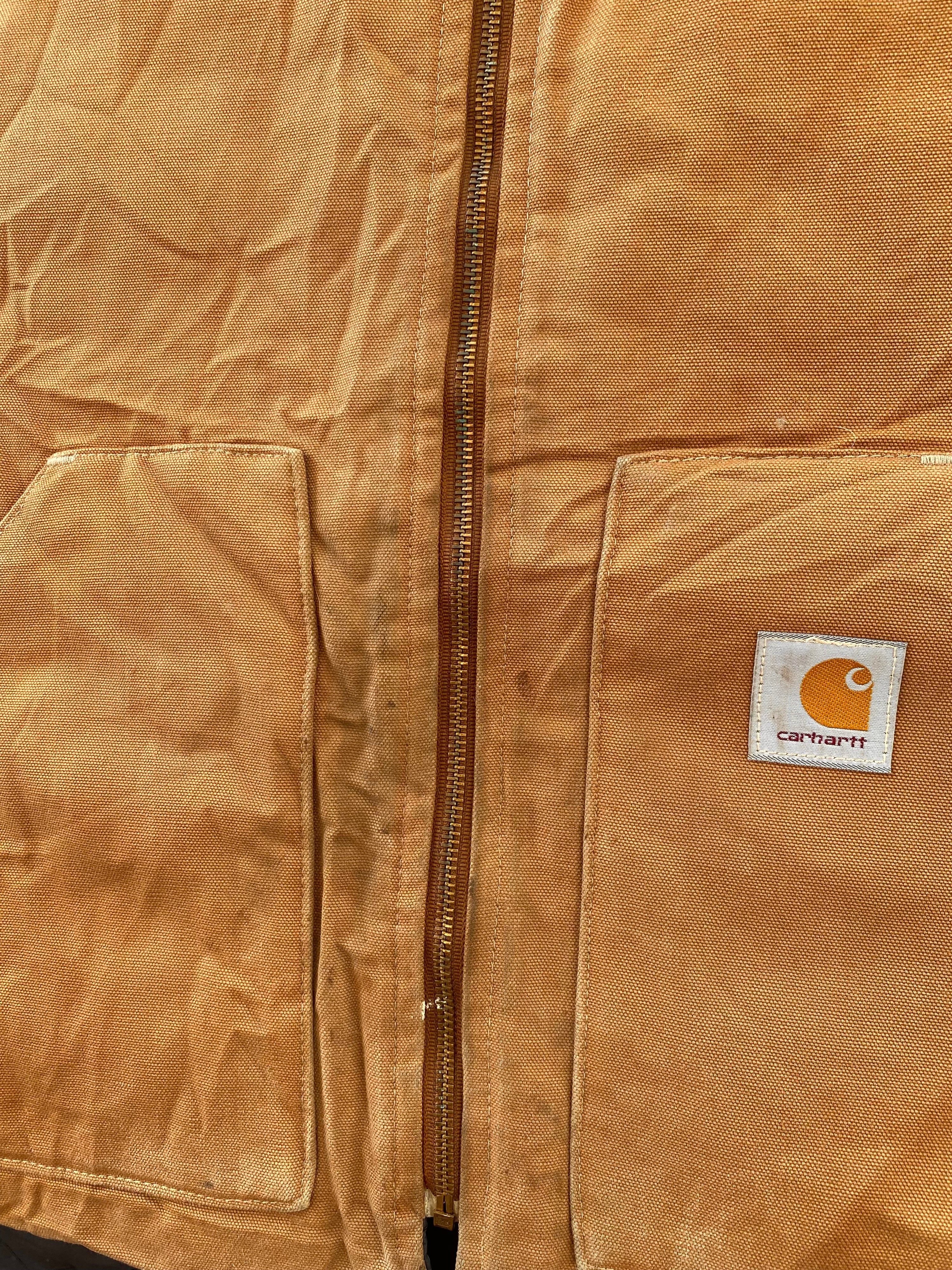 [L] Carhartt Brown Vest Quilted Interior