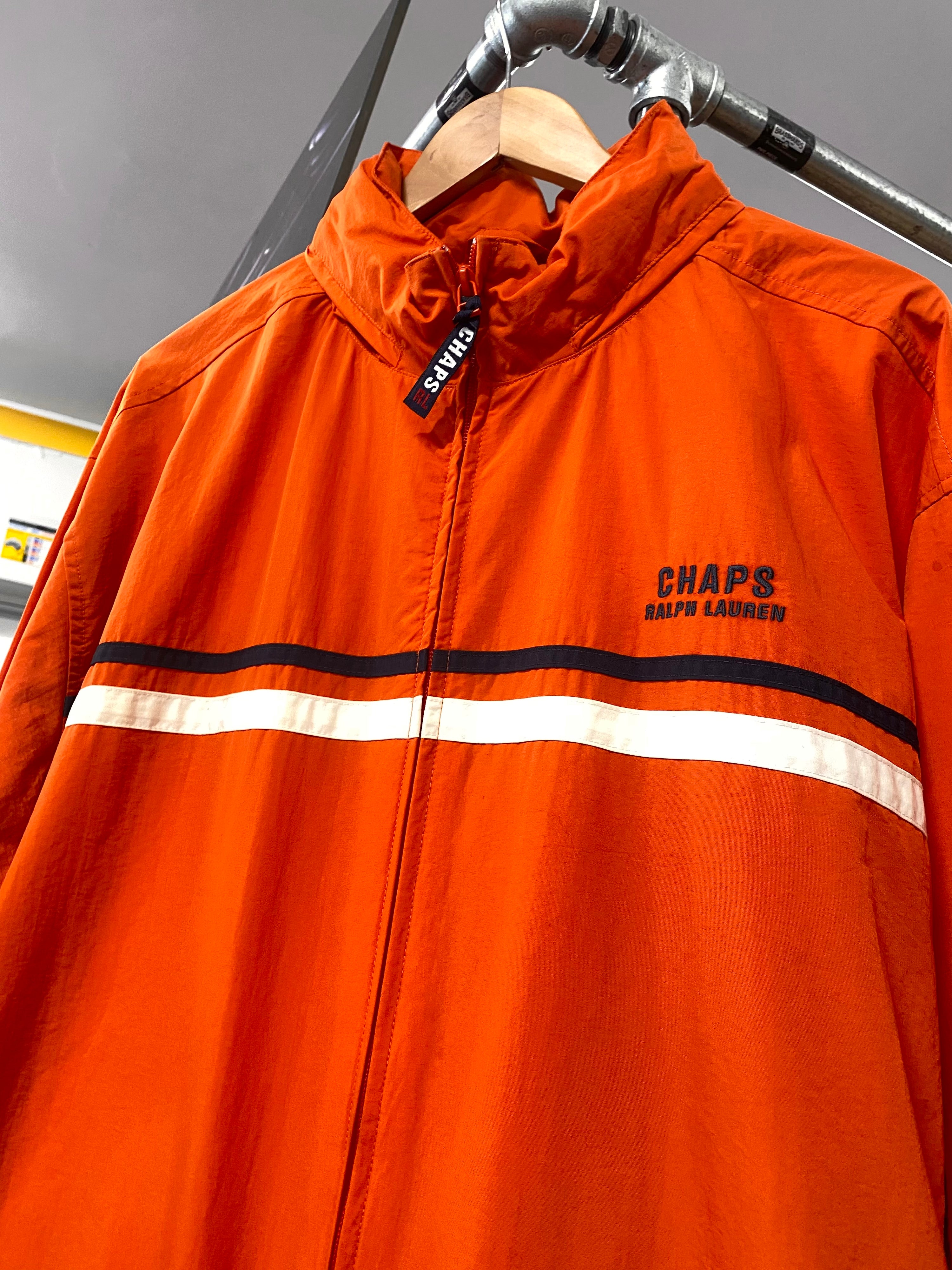 [L] Chaps RL Orange Windbreaker