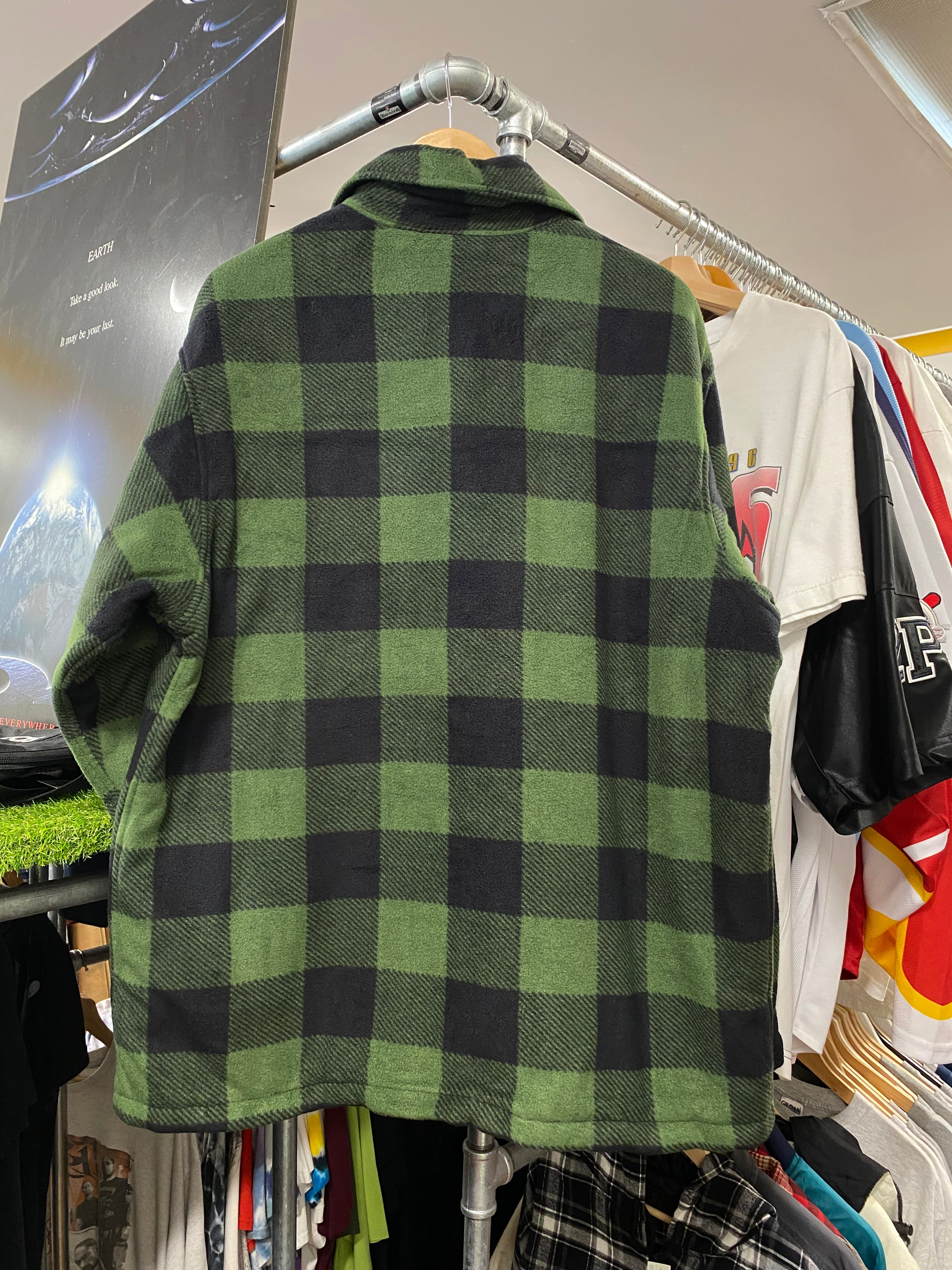 [XL] Dickies Green Check Thick Button Up