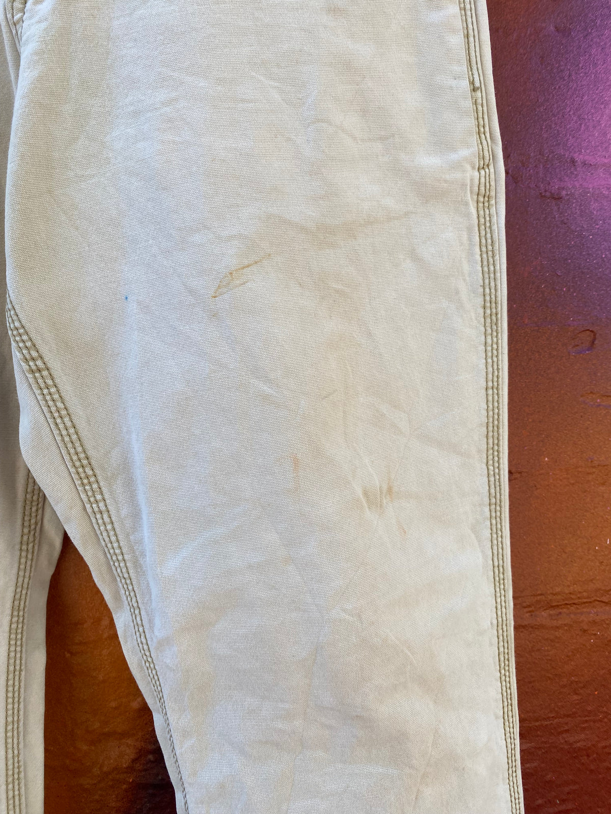 [31] Carhartt 102291 Faded Light Tan Carpenter Pants 31x32