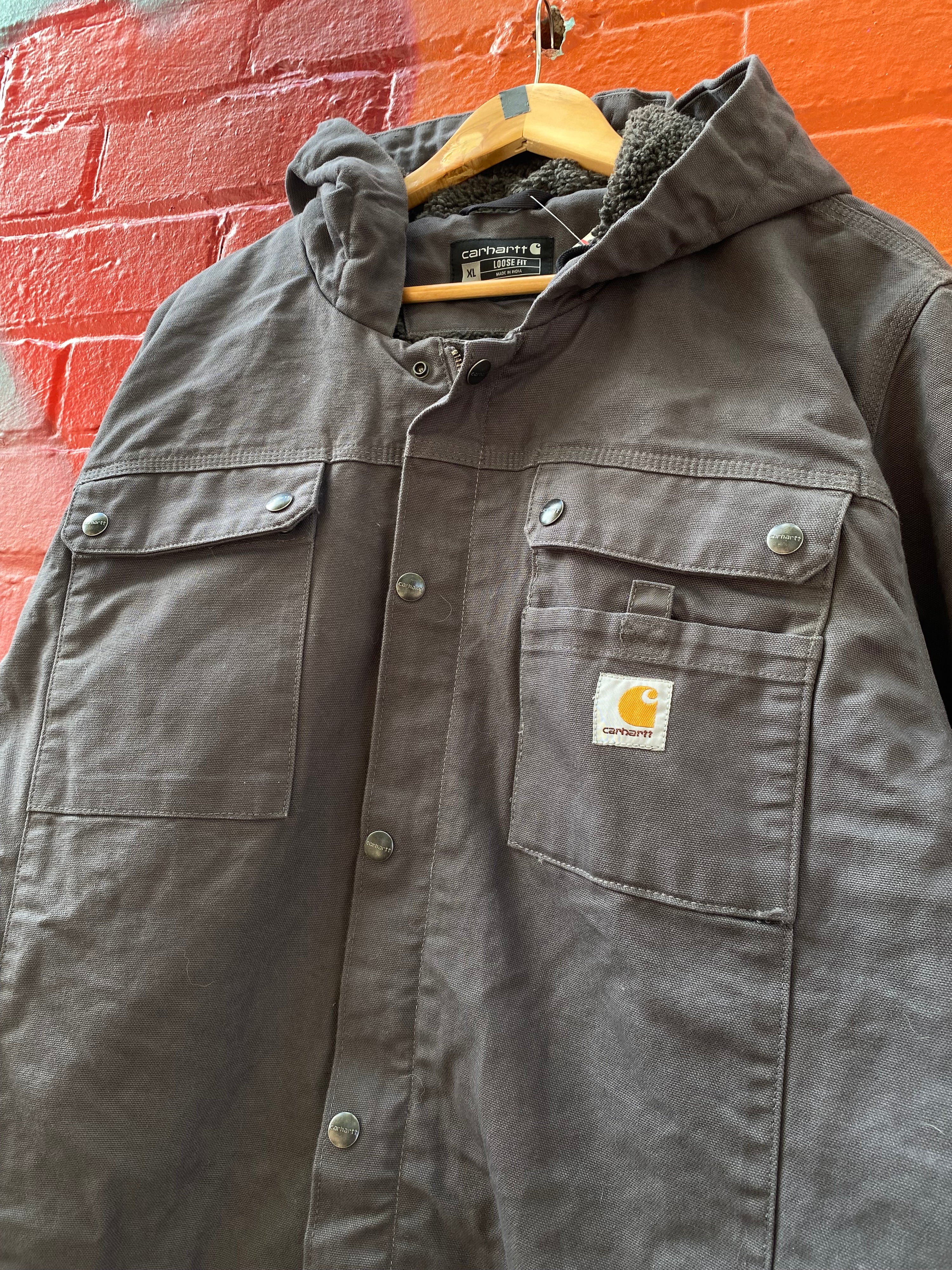 [XL] Carhartt Grey Chore Jacket Broken Zip