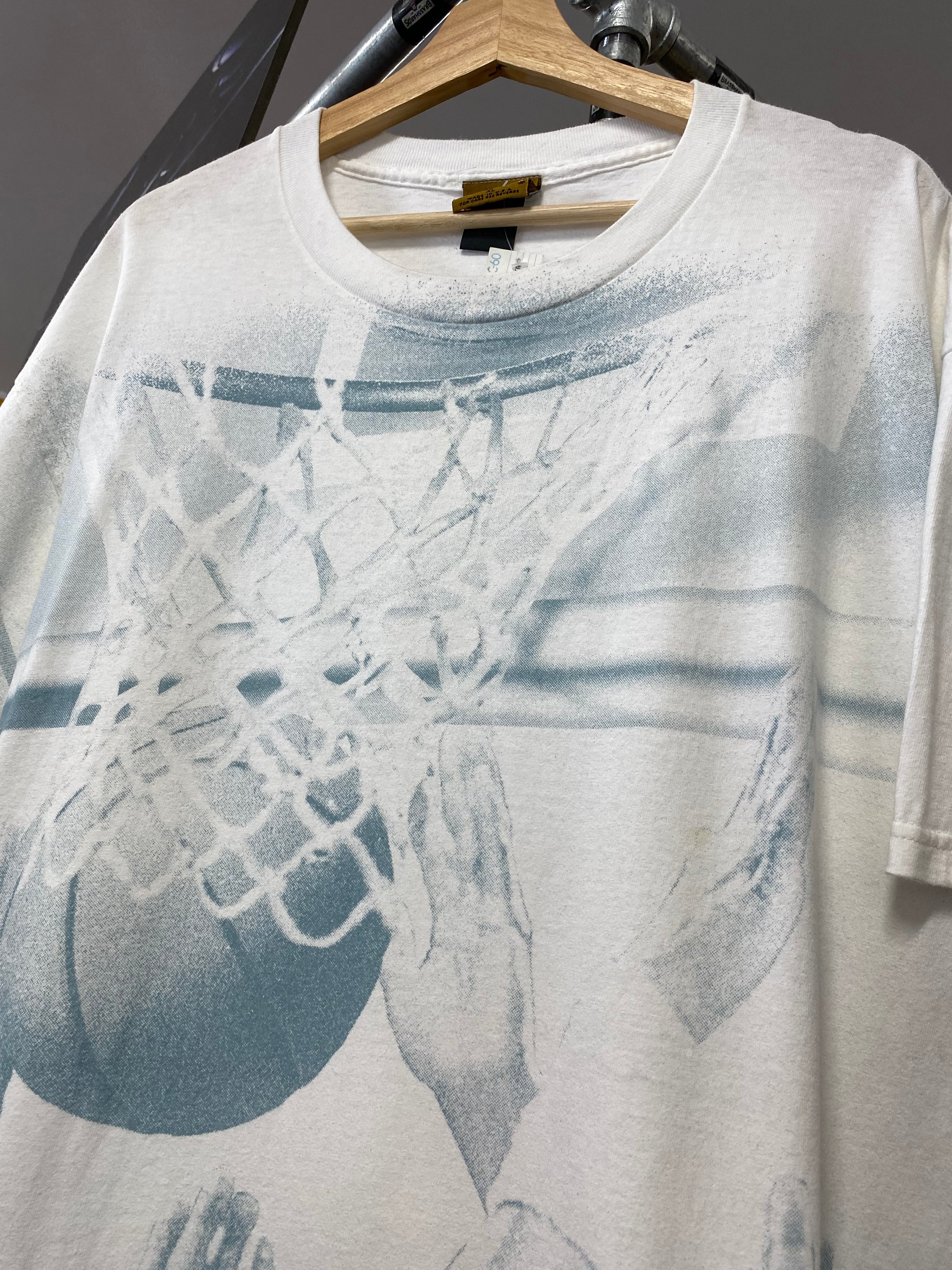 XL - Vintage NUTMEG All Over Print Backetball Tee