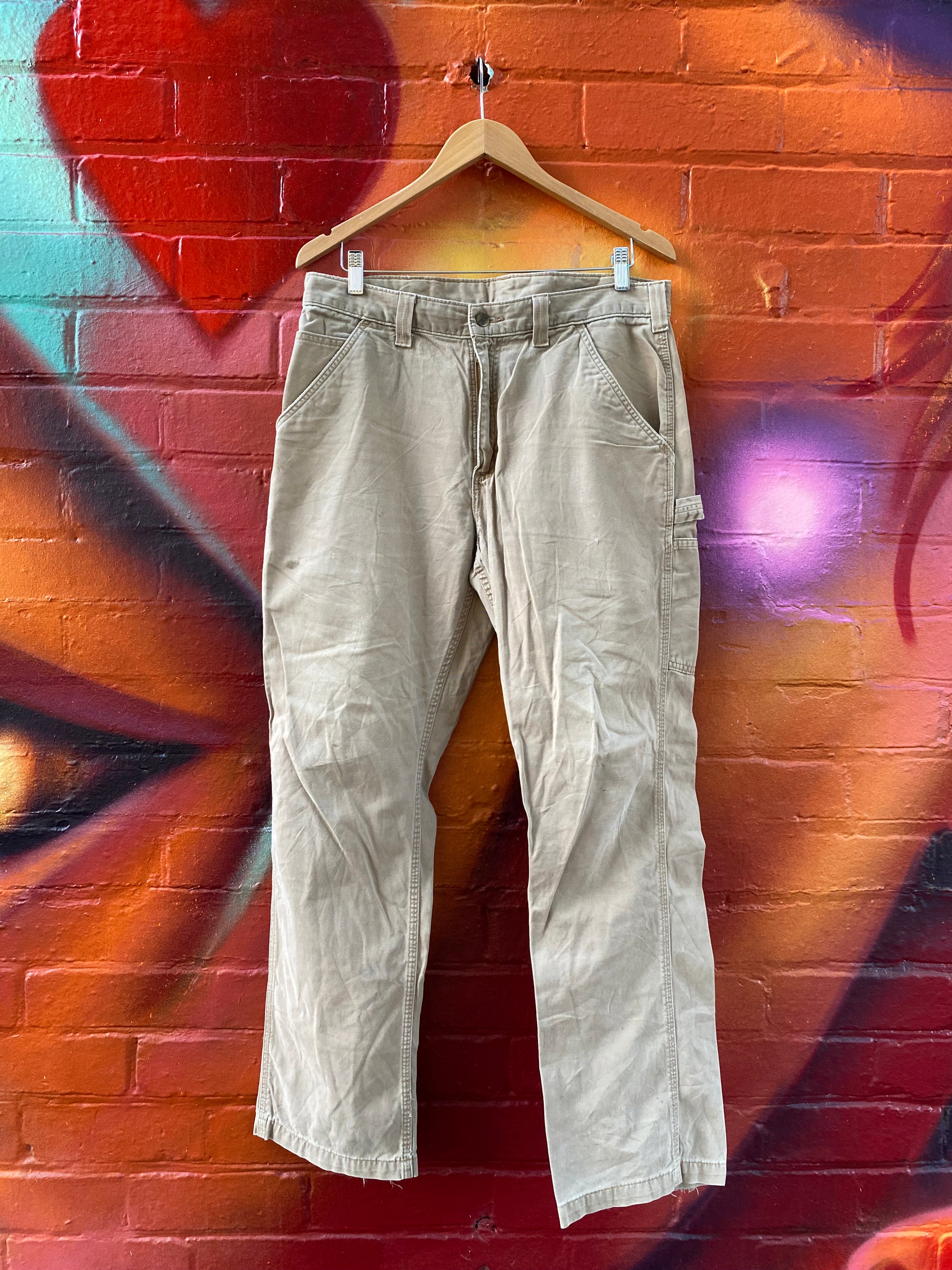 [34] Carhartt Beige Carpenter Pants B324