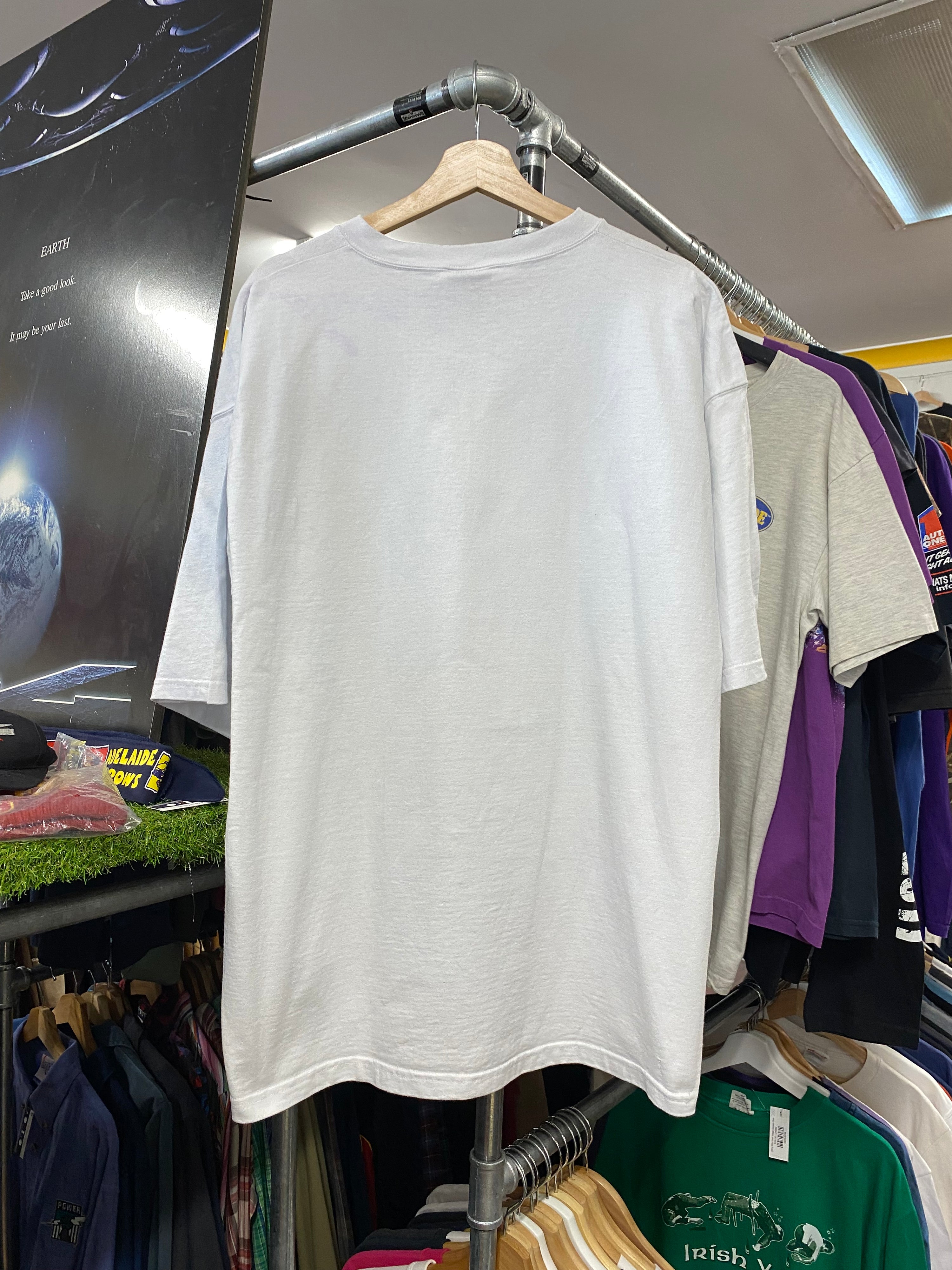 [XL] Vintage Airbrushed Dog White Tee