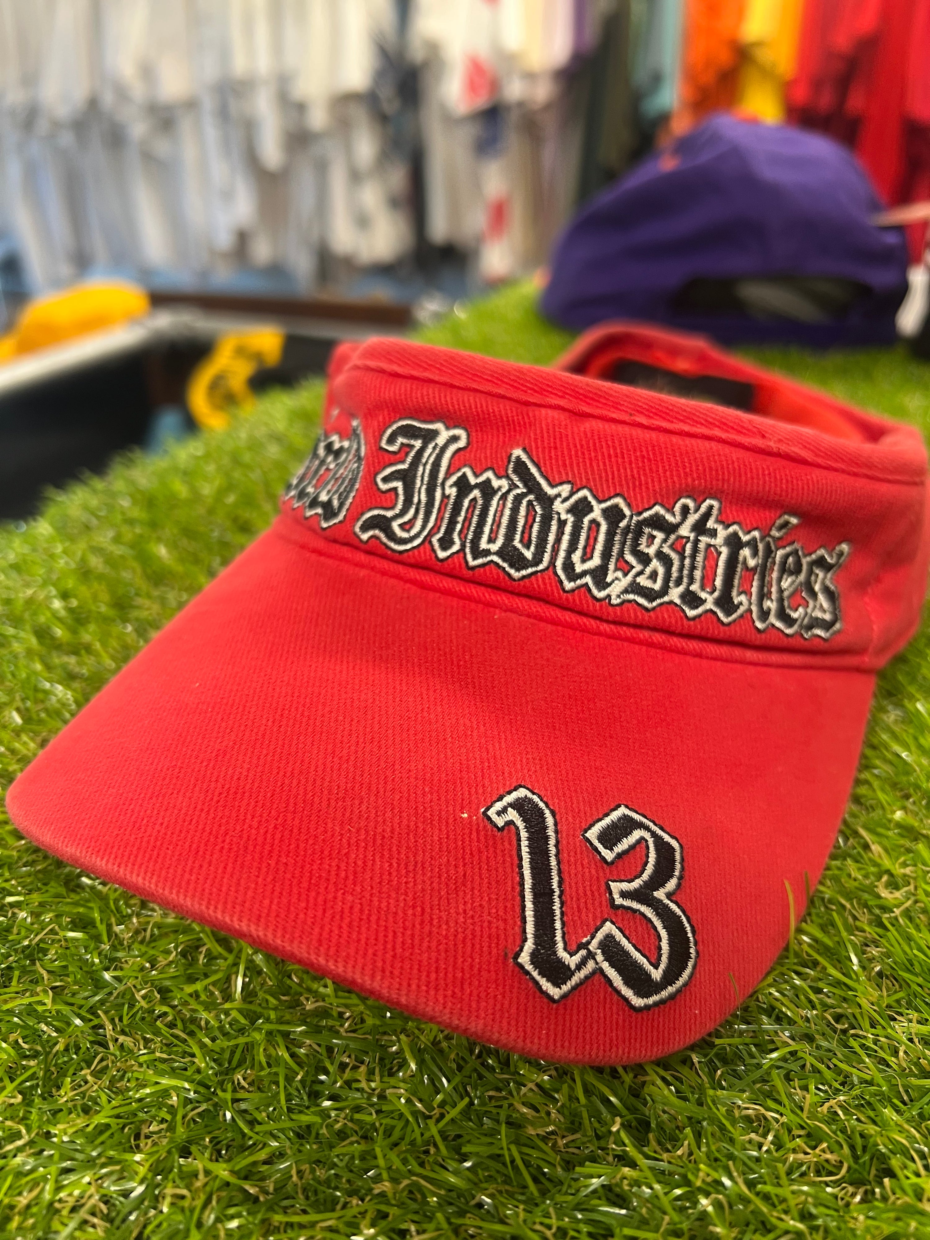 Y2K World Industries Red Visor