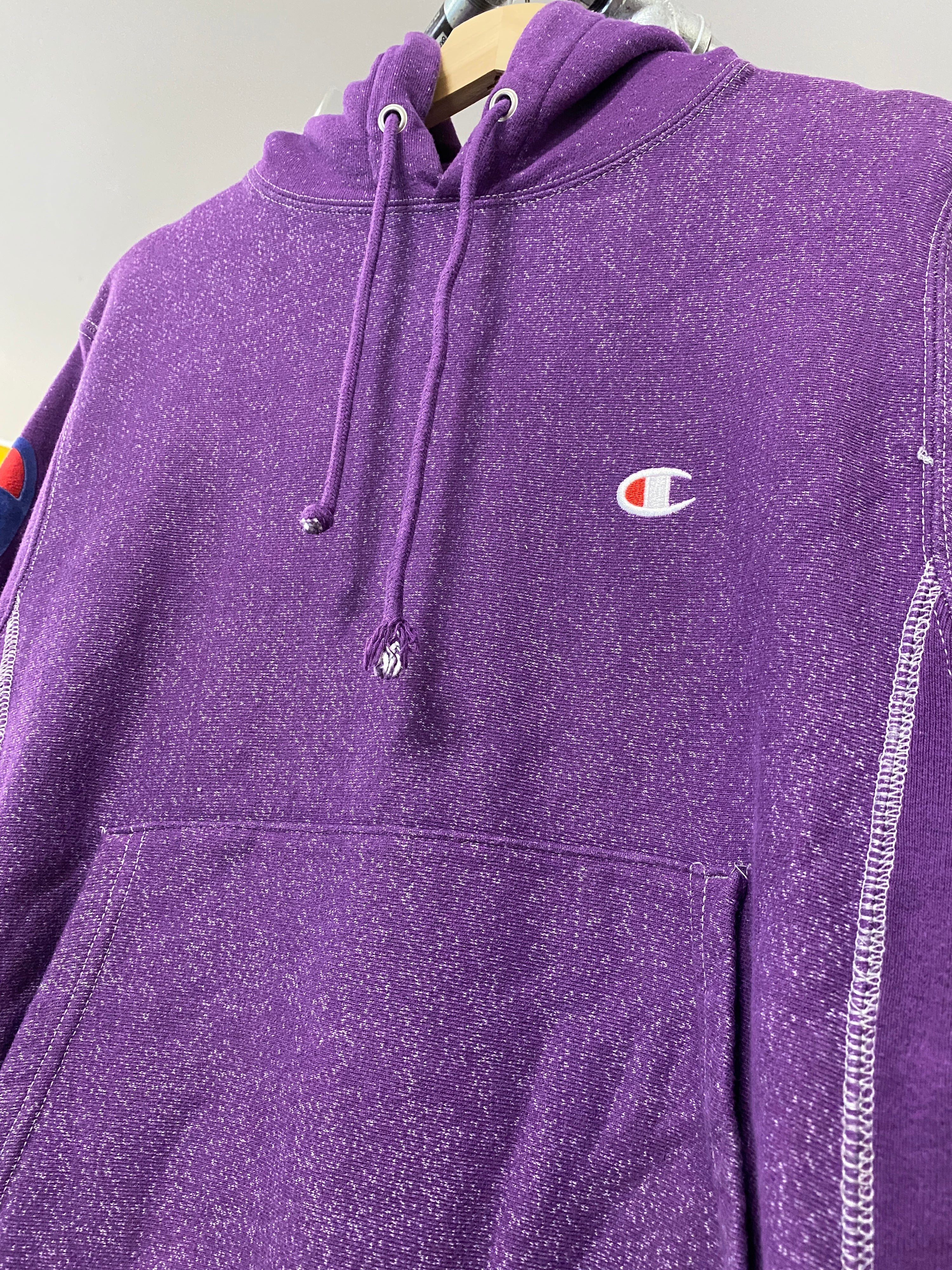 S - Champion Dyed RW Snow Purple Small Logo Hoodie