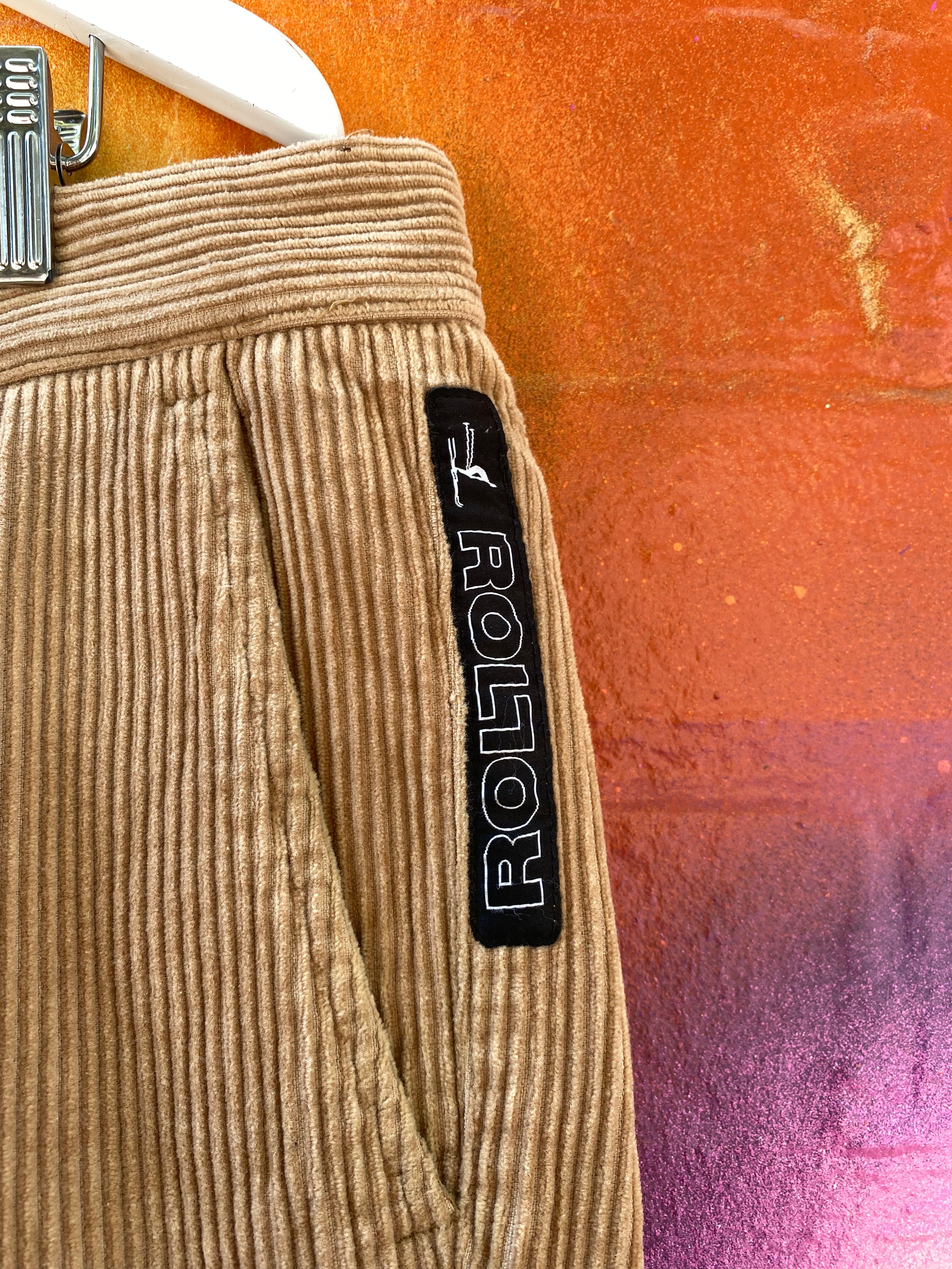 [2XL] Roler Light Brown Cord Cargo Pants