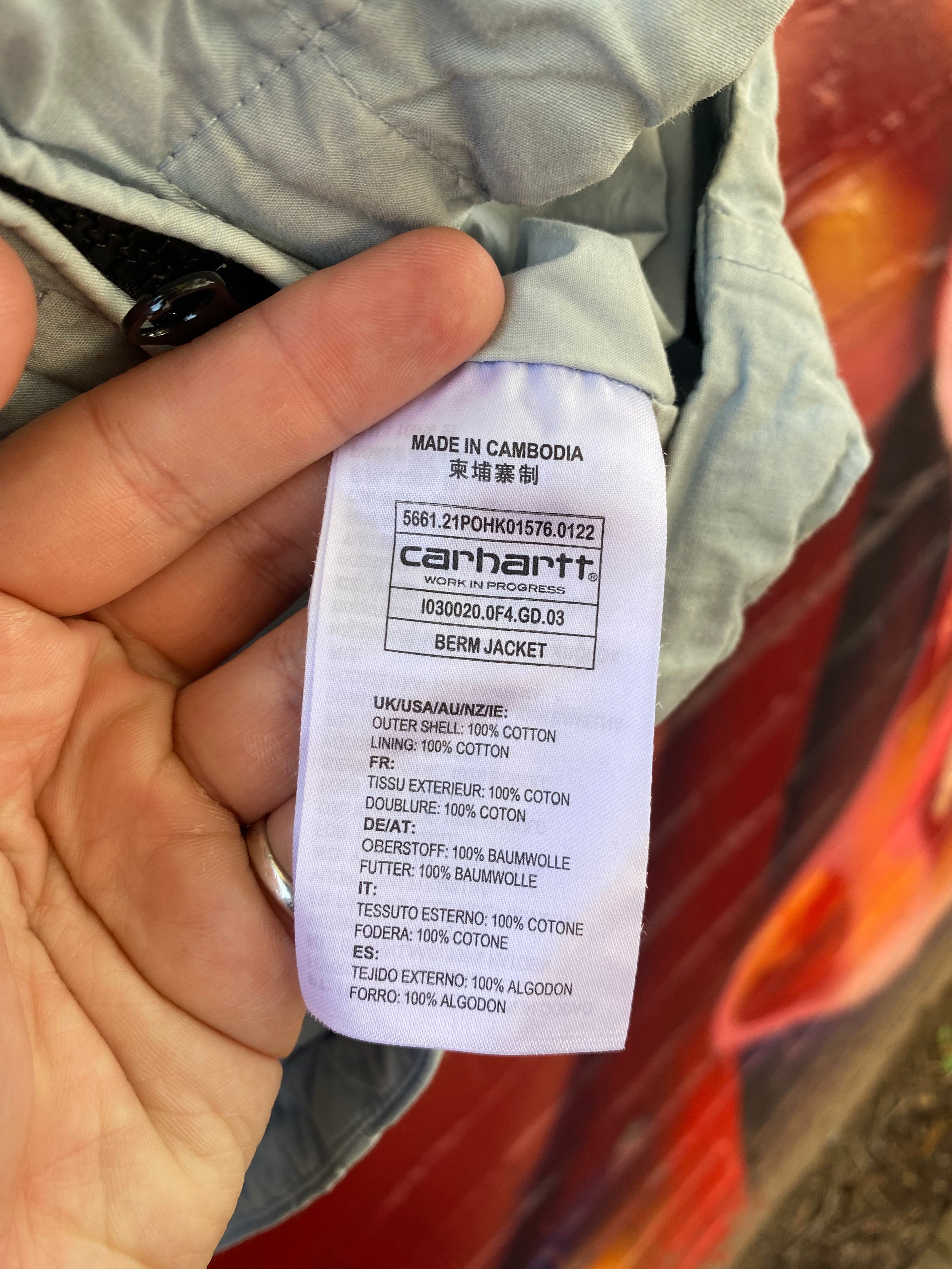 [M] Carhartt WIP Light Blue Berm Jacket