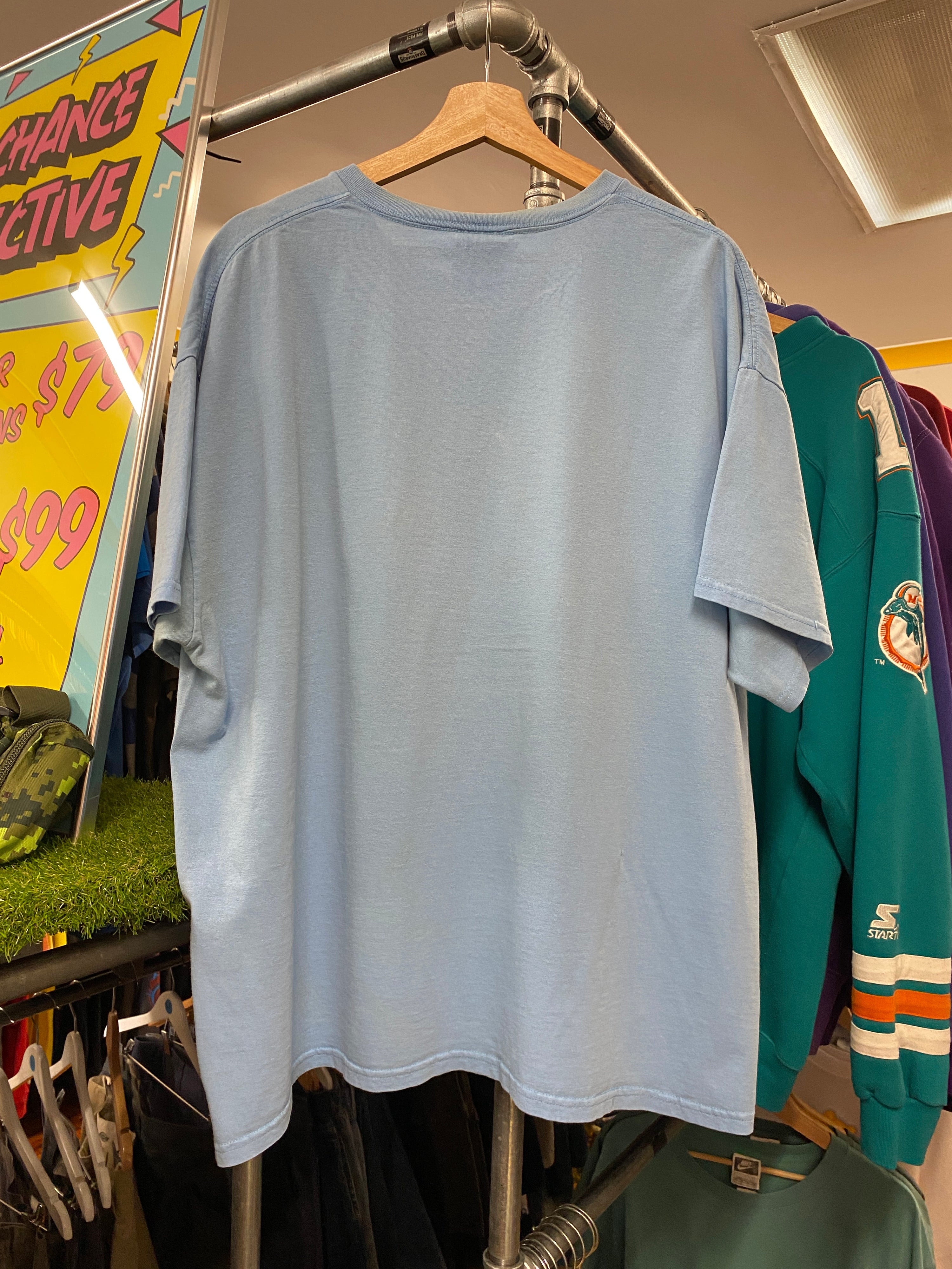 XL - 2000s Nike Embroidered Small Tick Baby Blue Tee