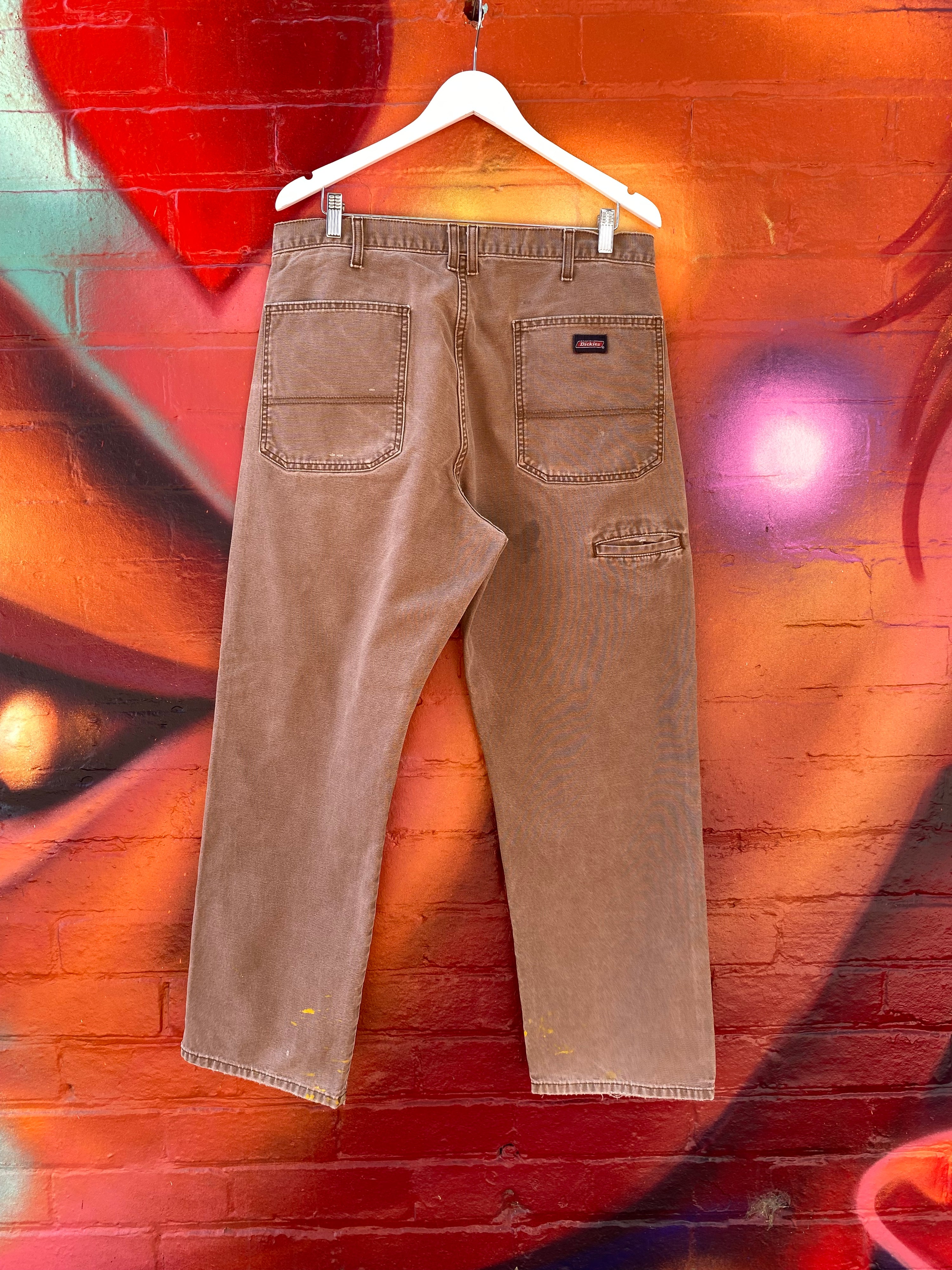 [36] Dickies Chocolate Brown Carpenter Pants 36x30