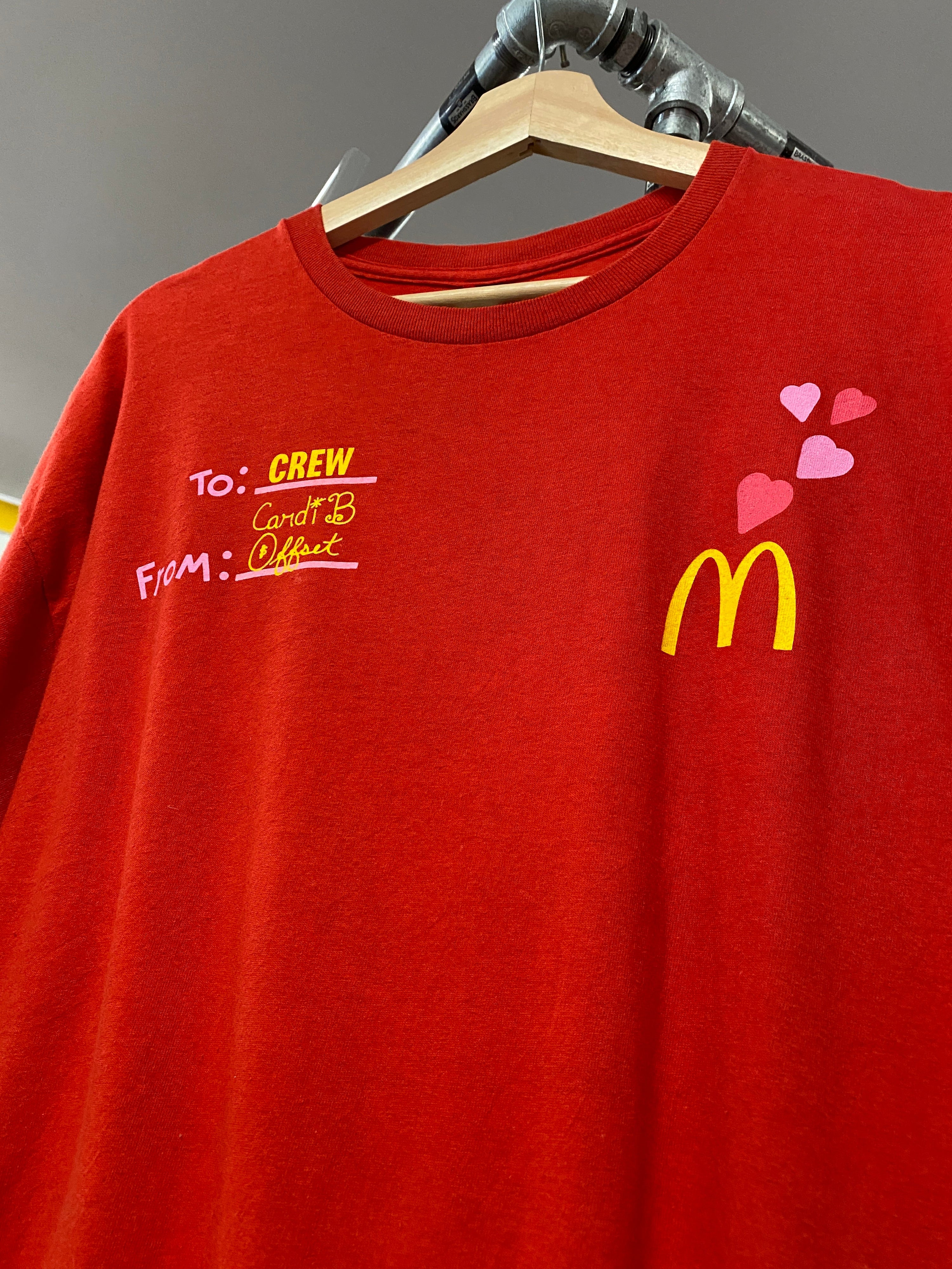 XL - Cardi B x Offset Red McDonalds Crew Tee