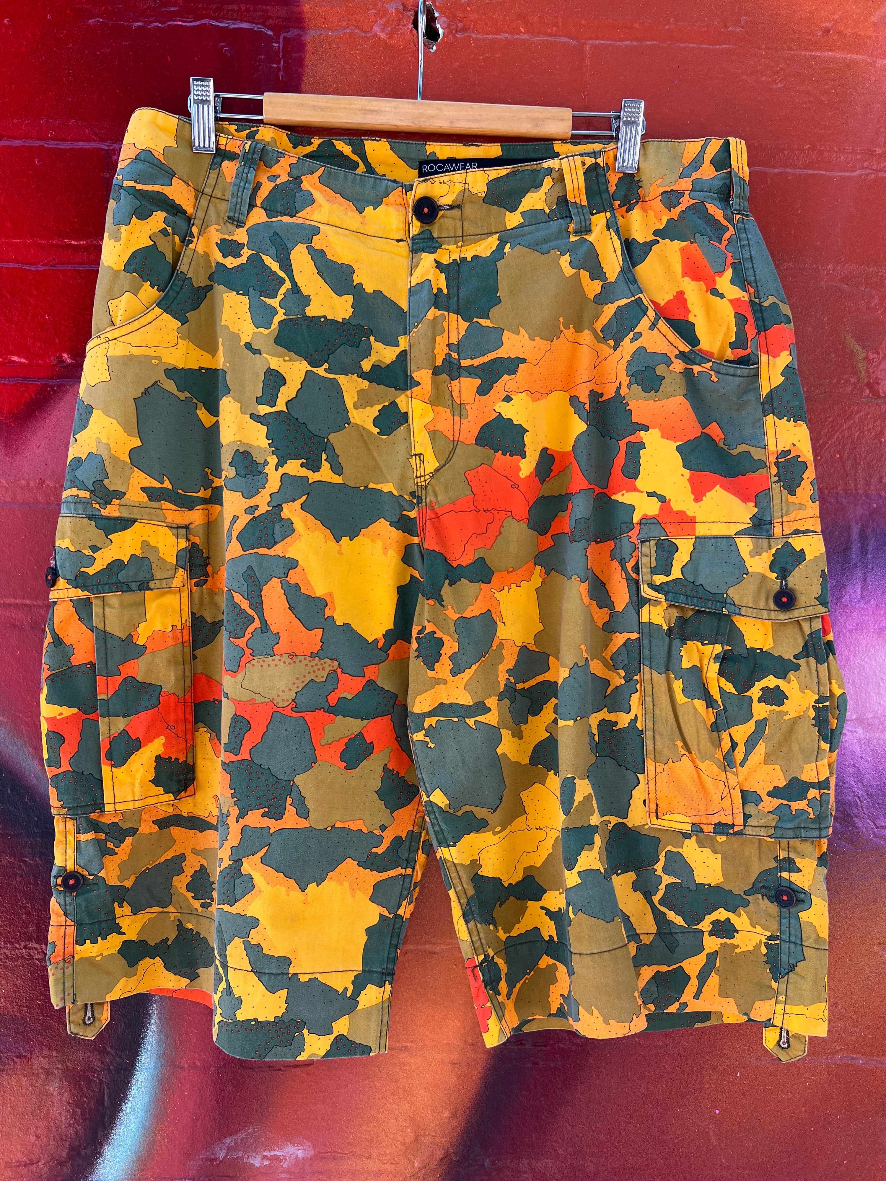 36 - Rocawear Yellow Camo Shorts