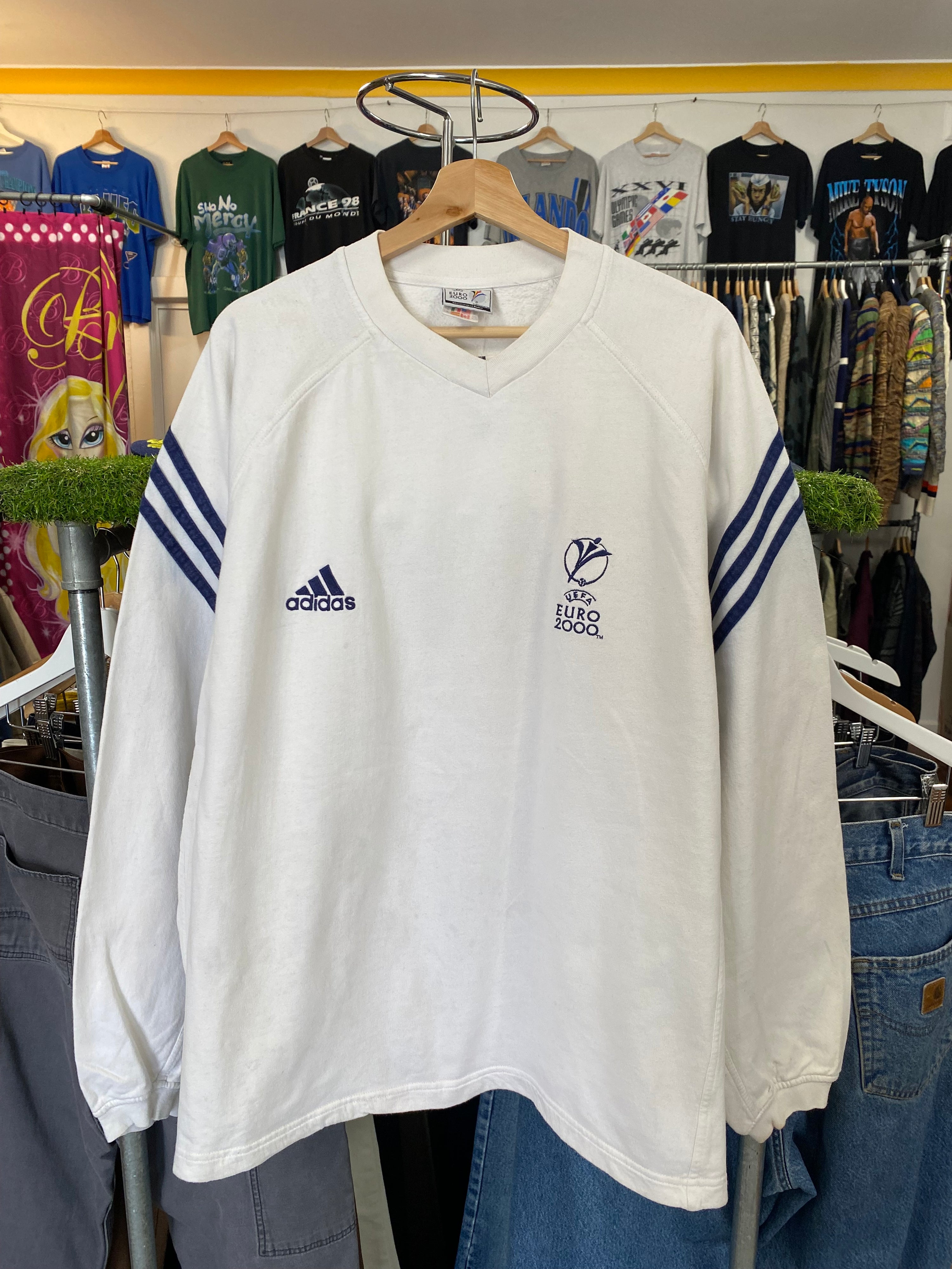 [XL] Adidas UEFA EURO 2000 White Jumper