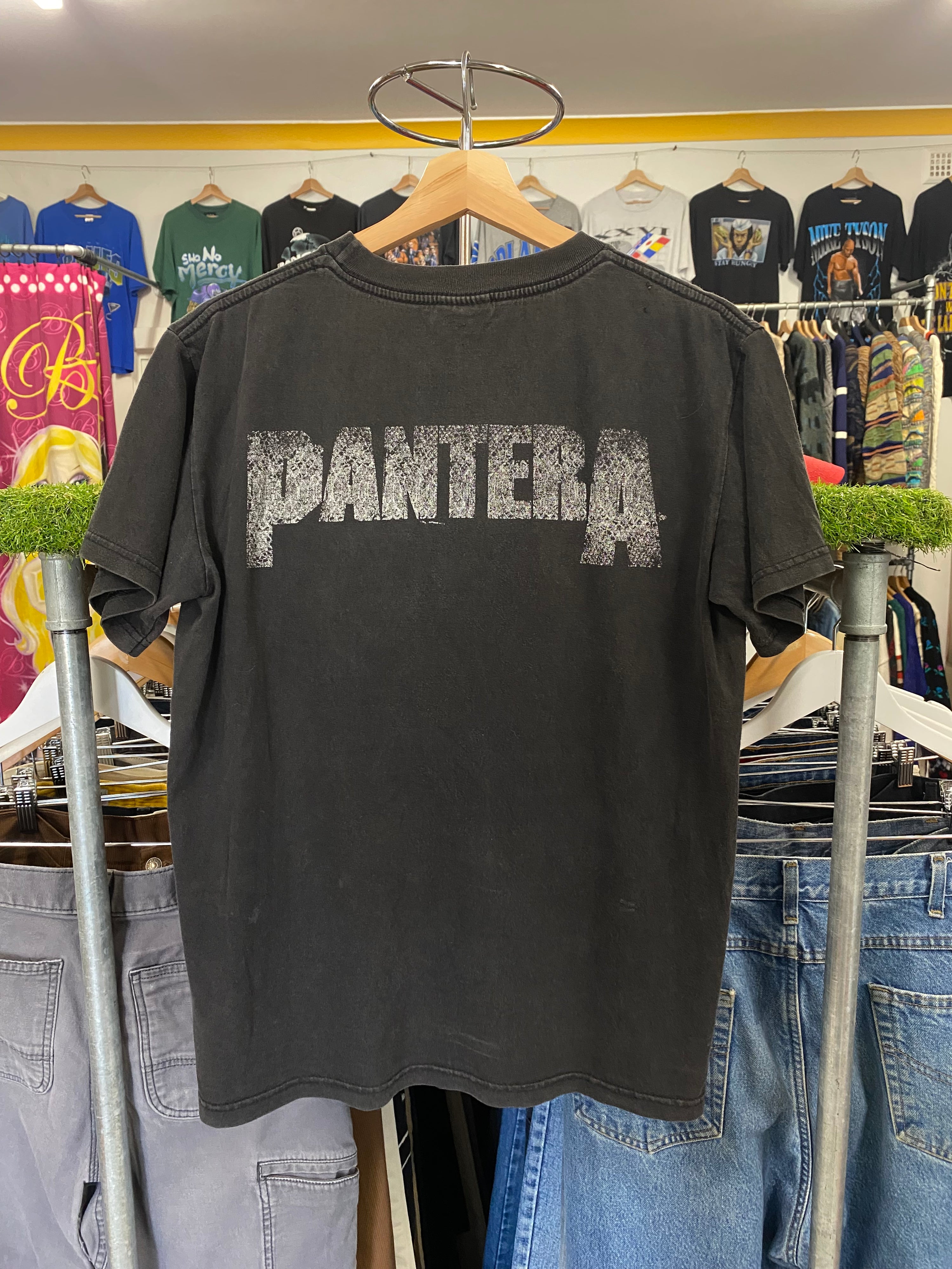 [M] 2000s Oz Rock Clothing Pantera Double Sided Tshirt