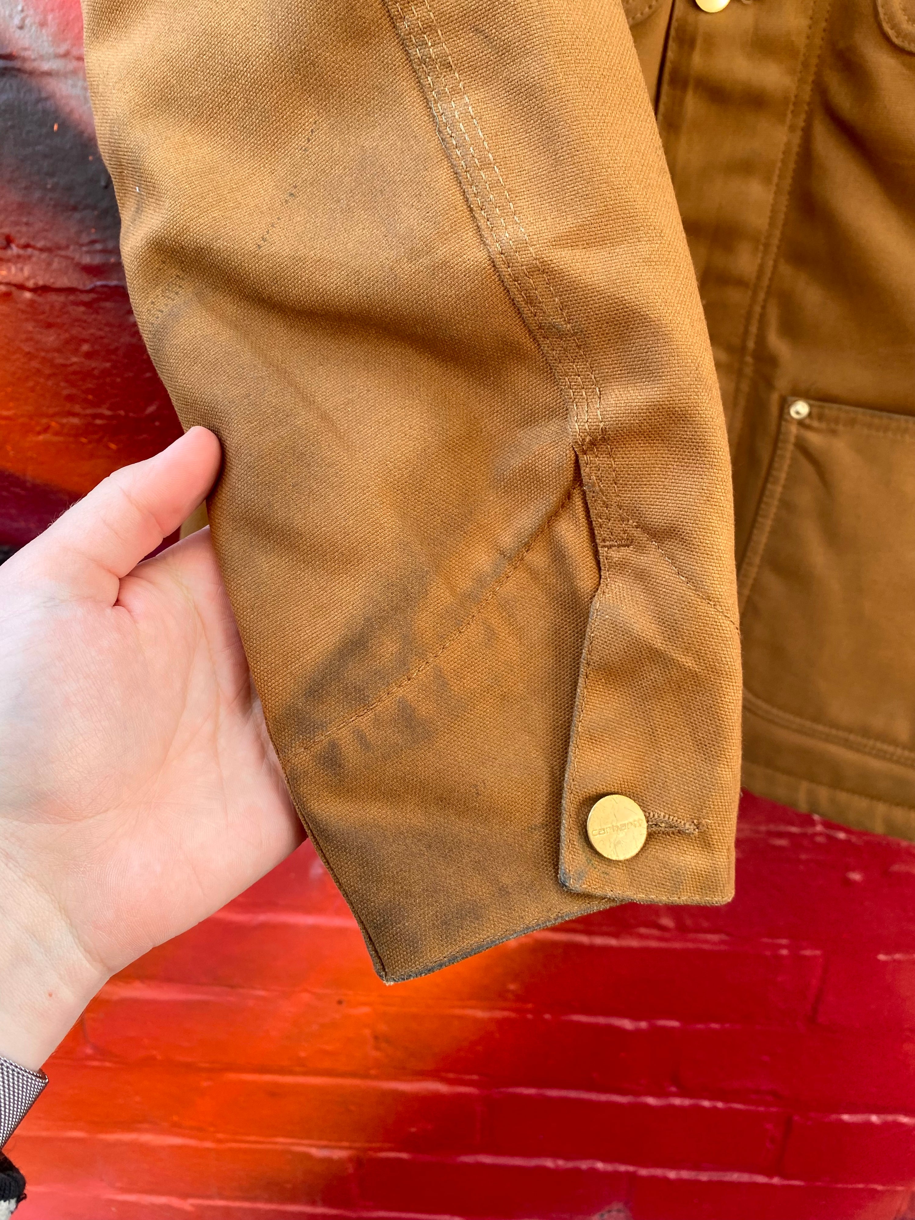 [L] Carhartt WIP Sherpa Lined Brown Chore Coat