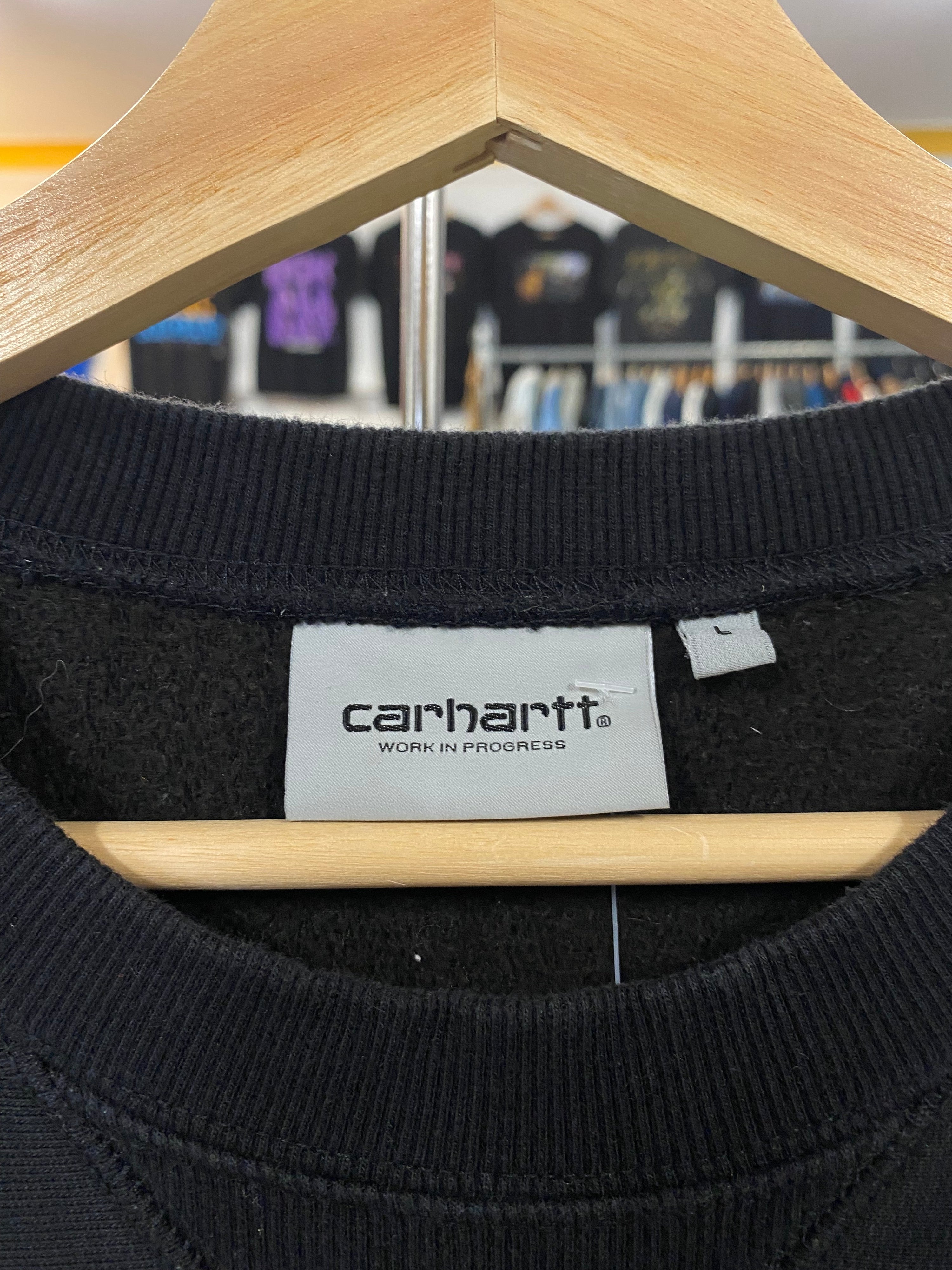 [L] Carhartt WIP Black Jumper Pocket Logo