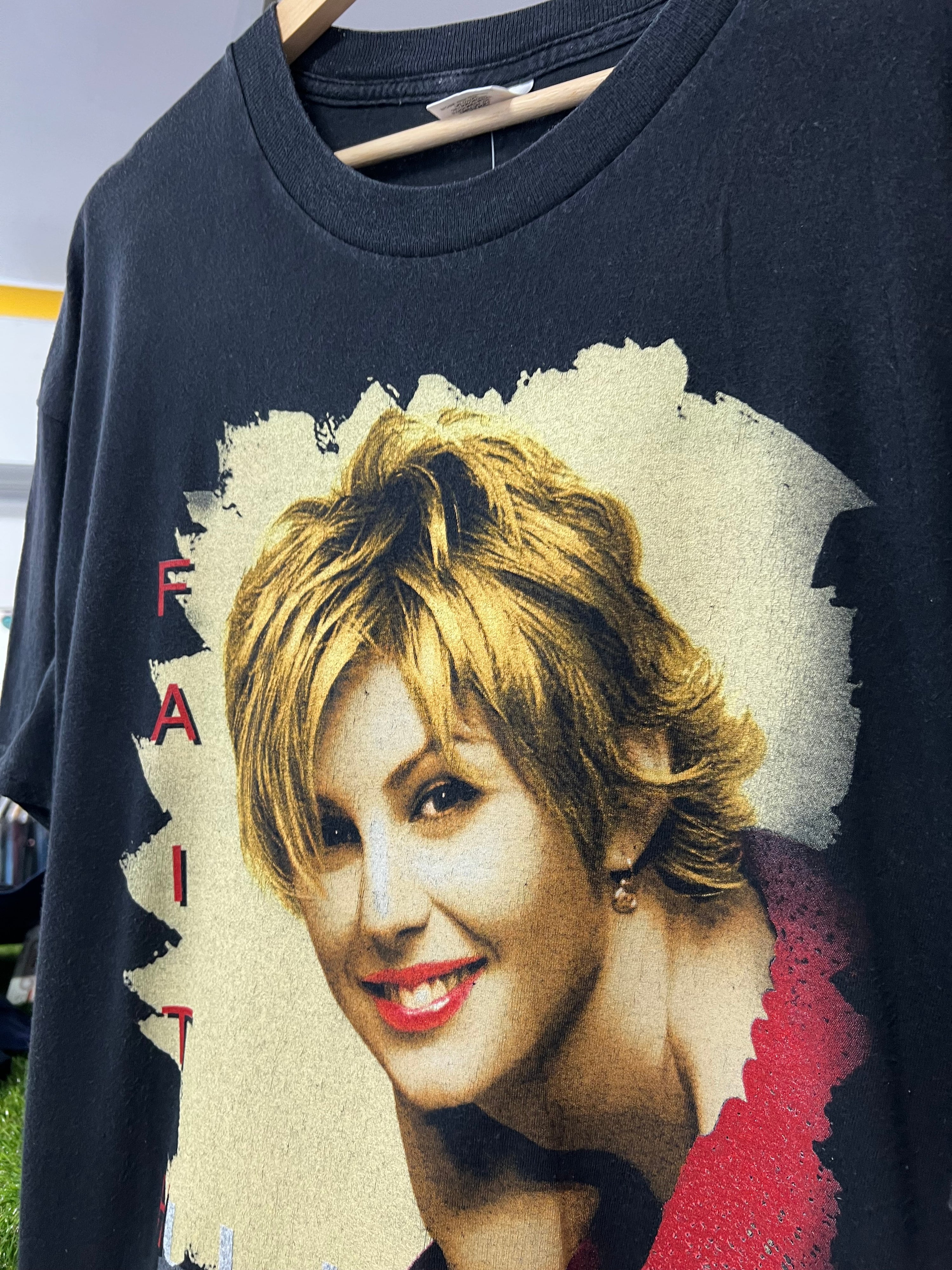 [XL] 1999 Faith Hill Big Print DS Black Tee