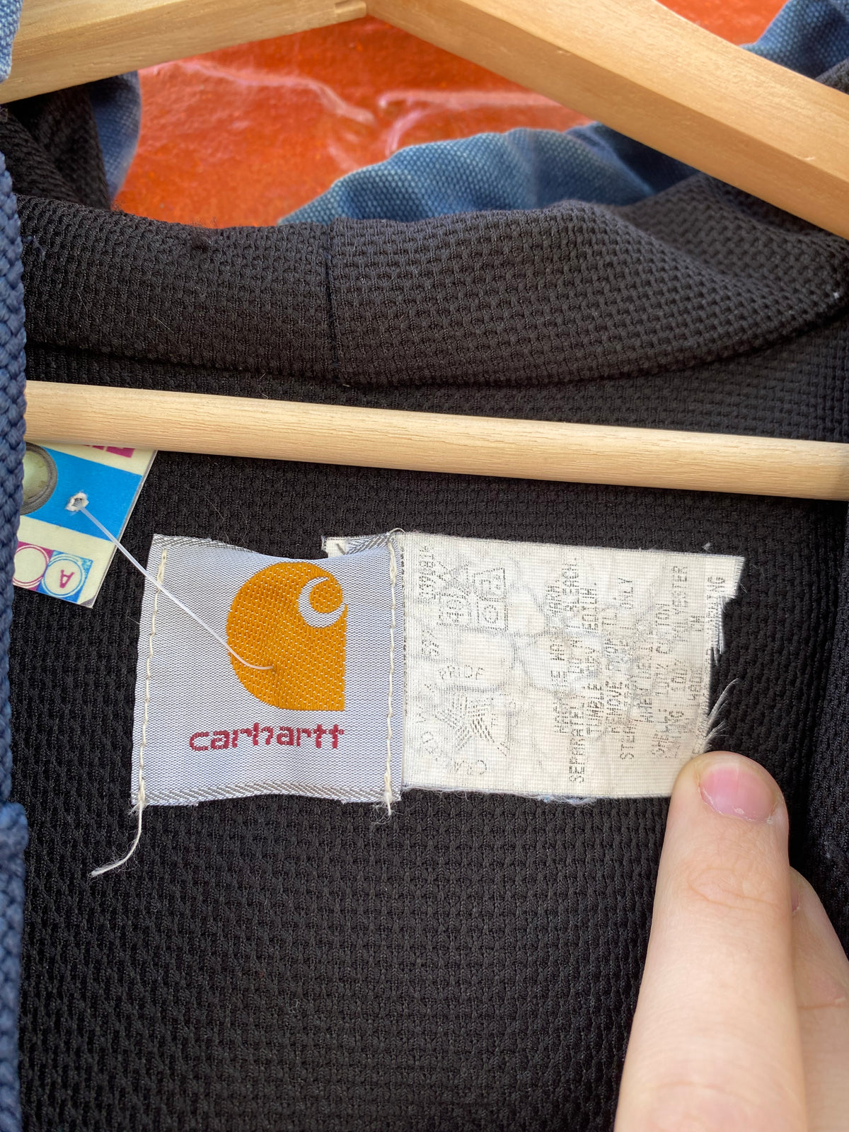 [L] Carhartt J130 Navy Blue Active Jacket