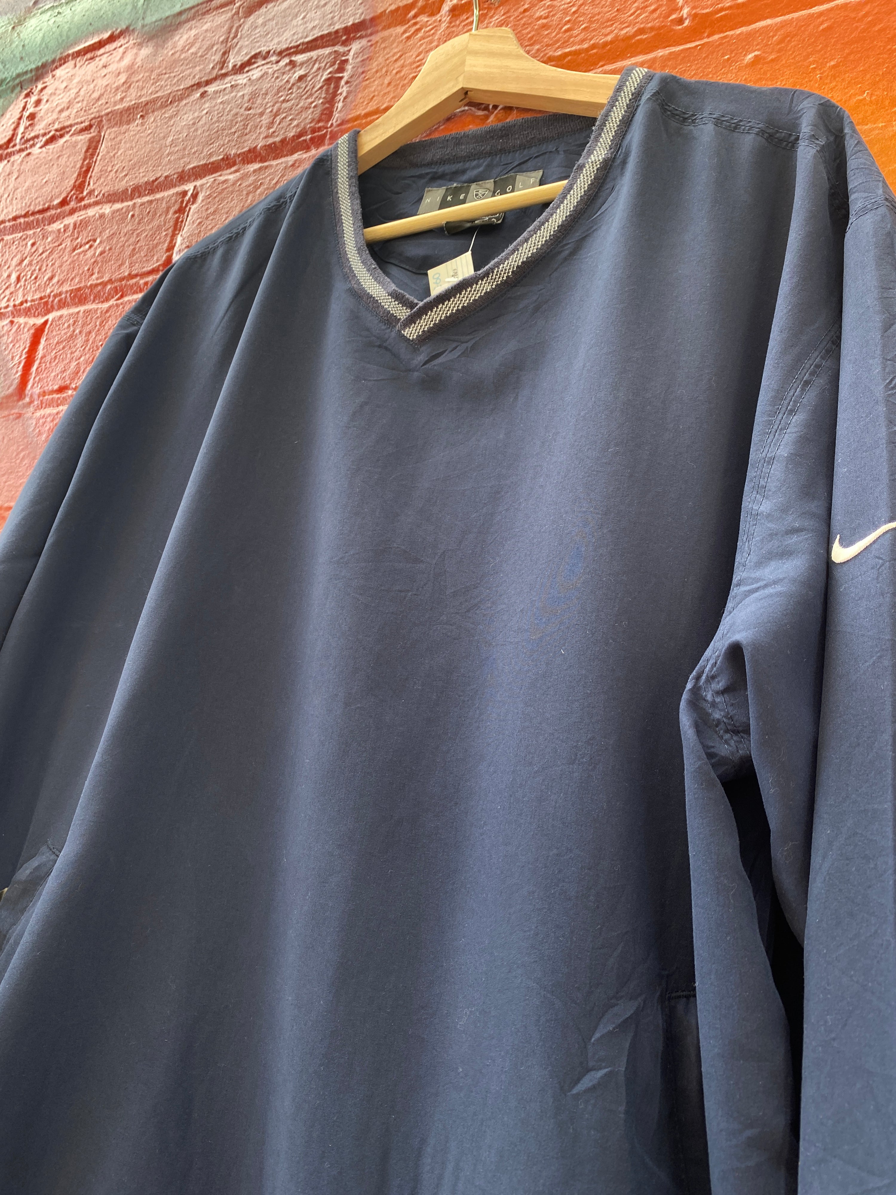 XL - Nike Golf Blue V-Veck LS