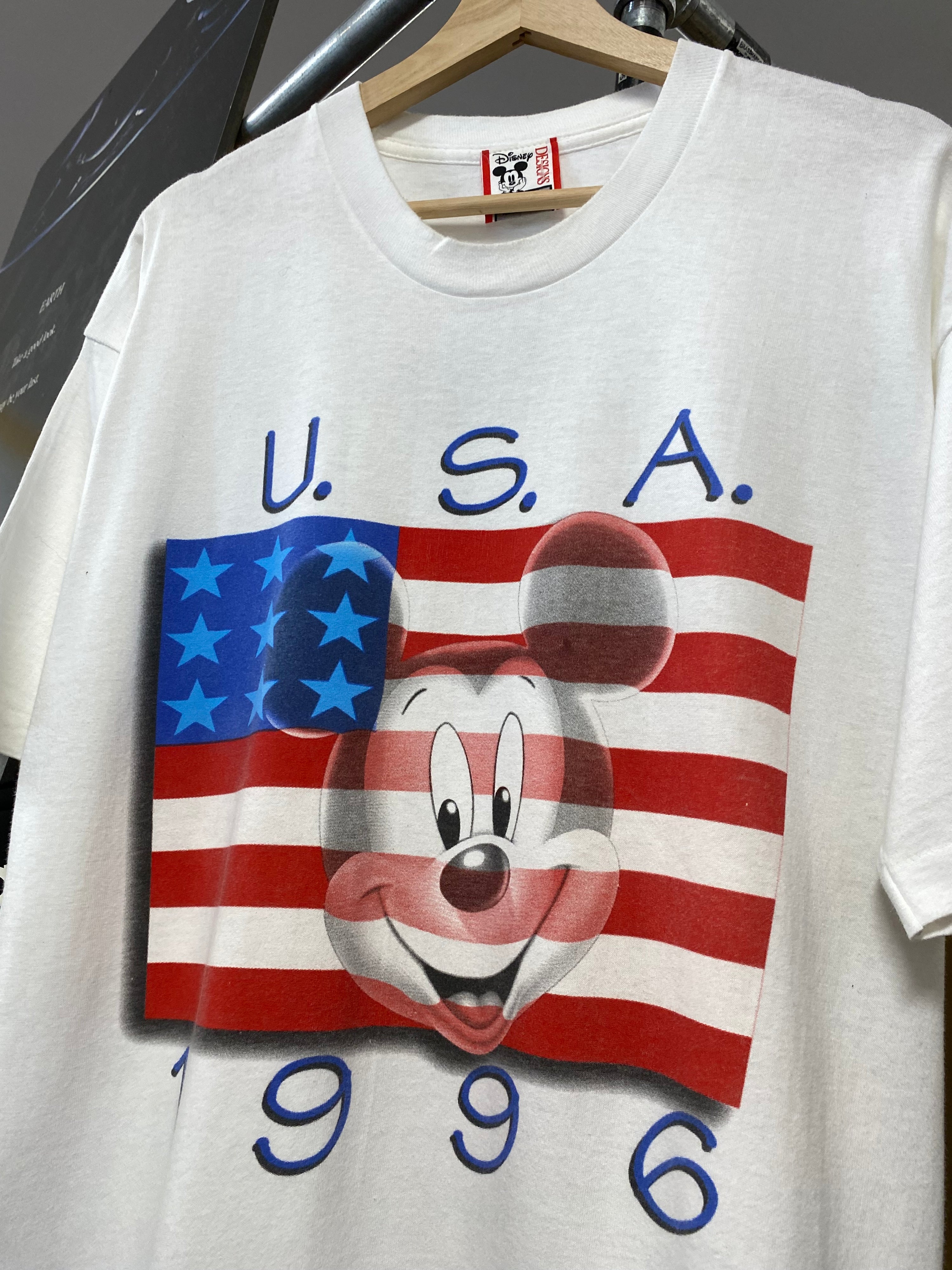 [XL] 1996 Mickey Mouse USA White Tee
