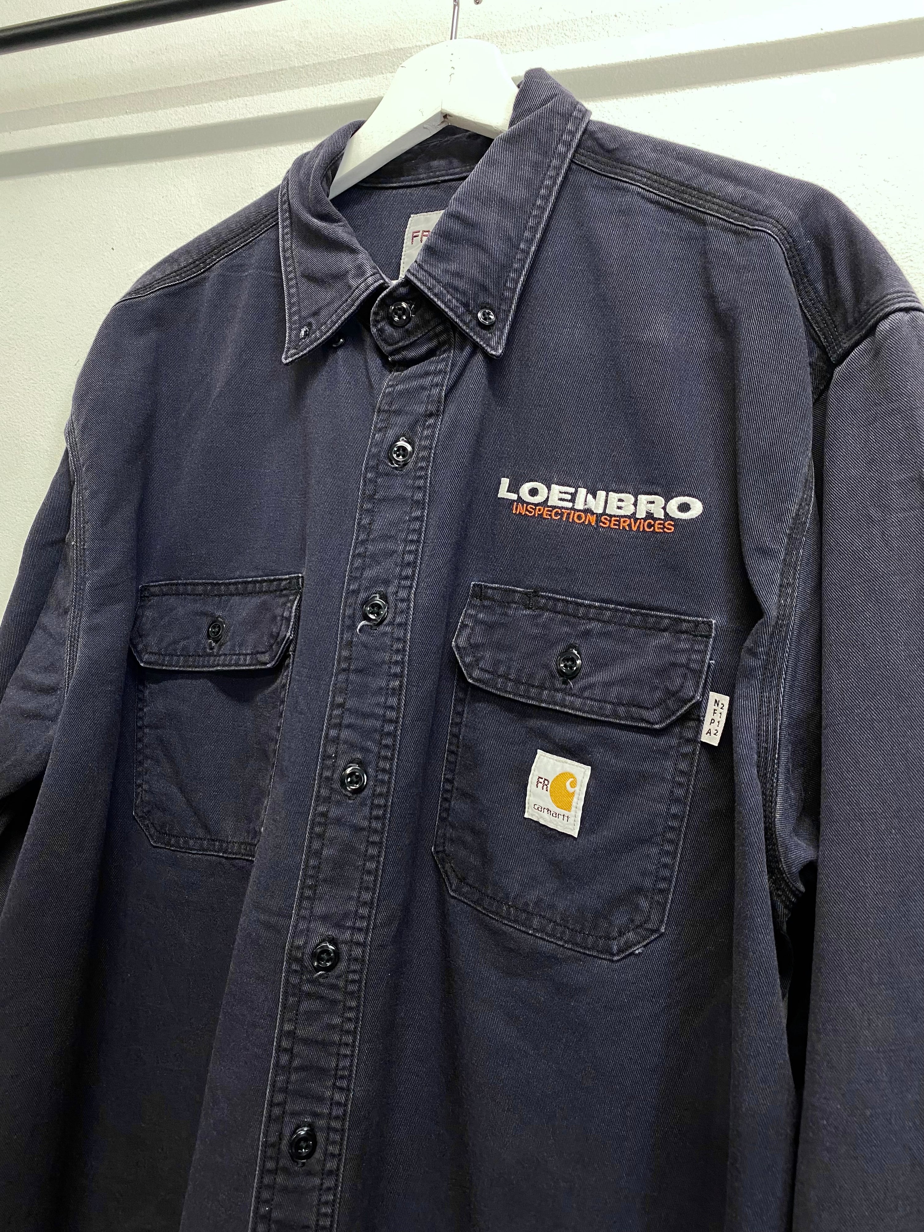 XL - Carhartt FR 'Loenbro' Dark Blue LS Button-up