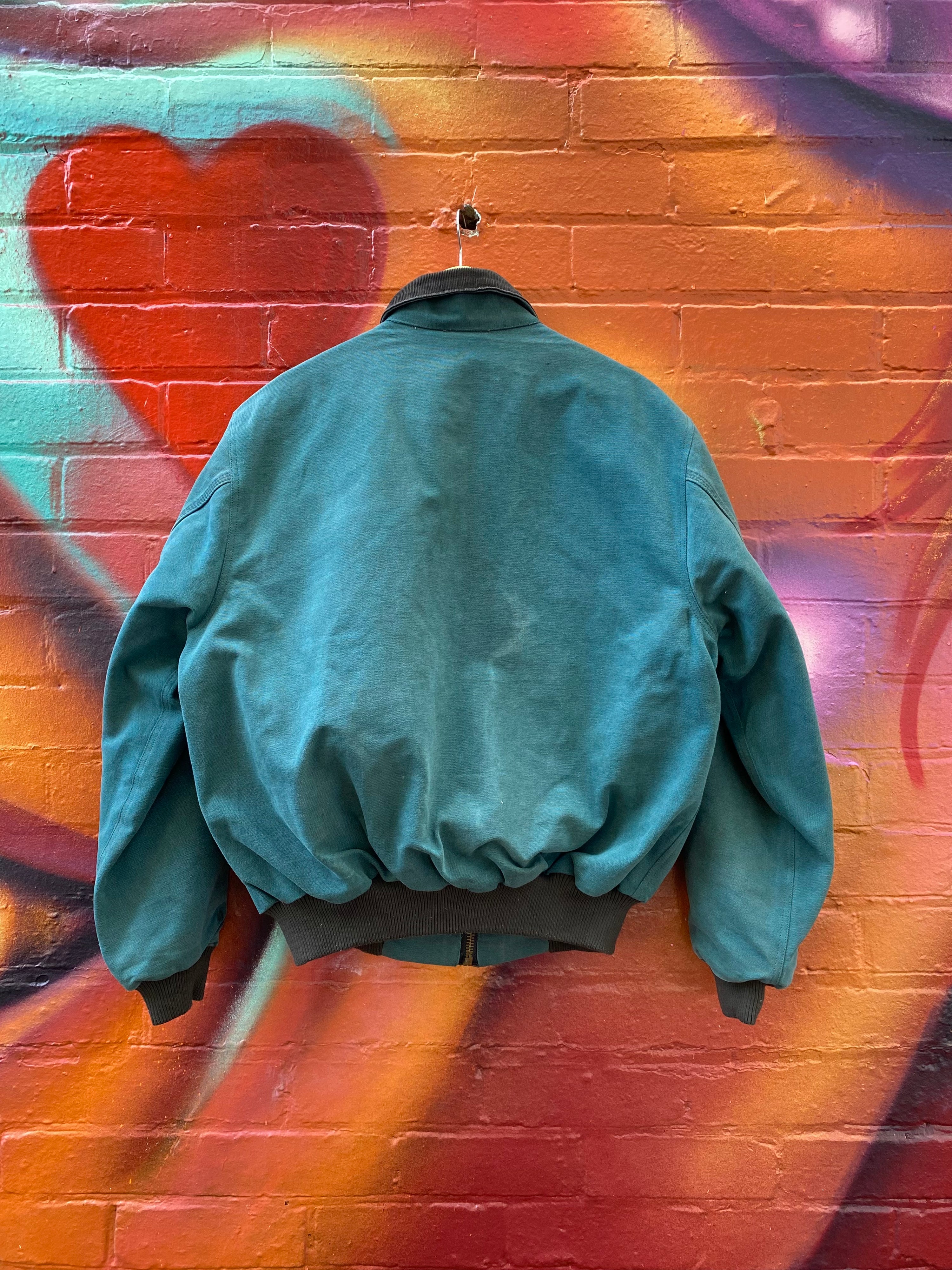 [L] Carhartt Emerald Green Cropped Barn Jacket