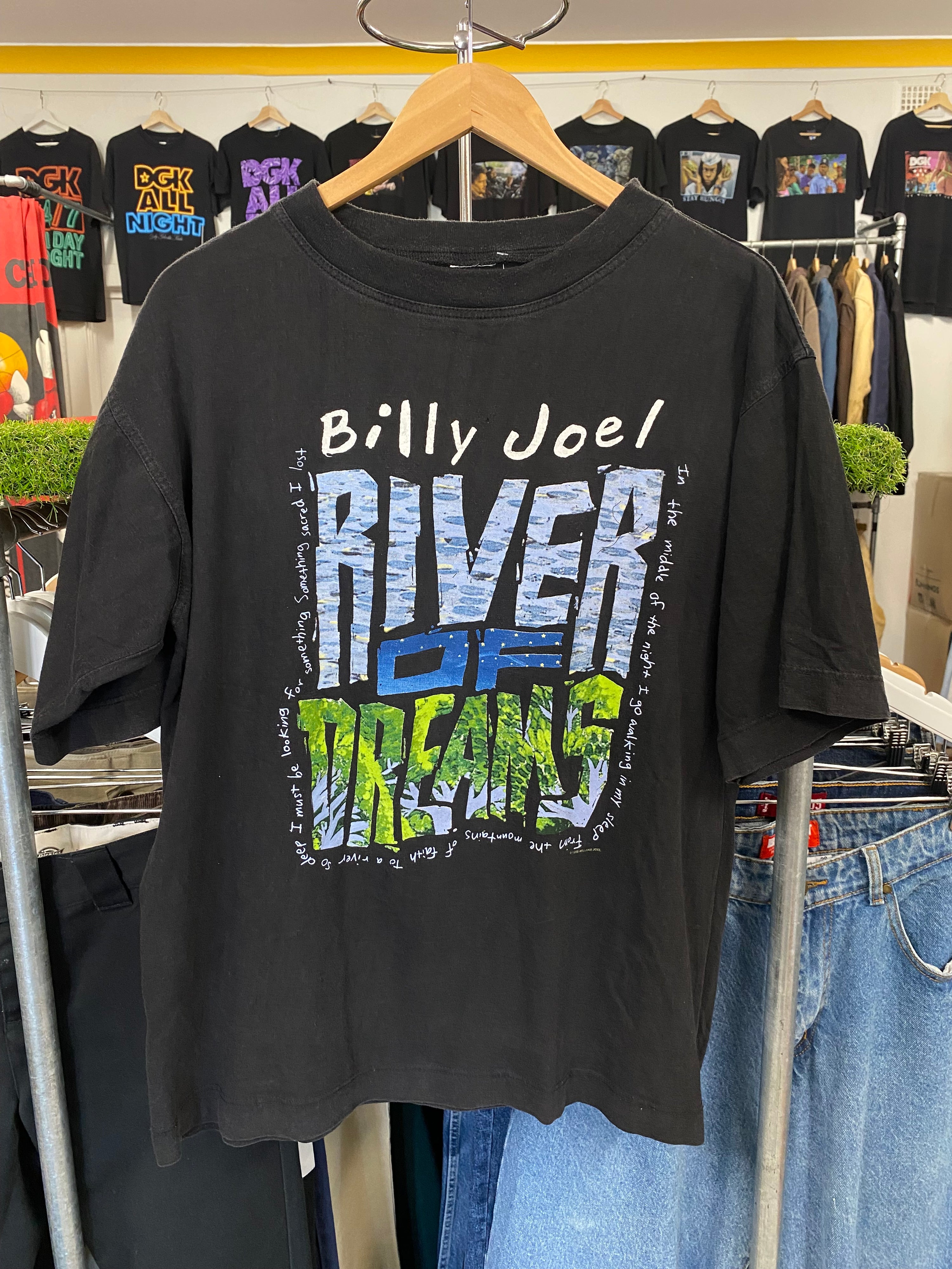 [L] 1994-95 Billy Joel River Of Dreams Double Sided Australian Tour Tshirt