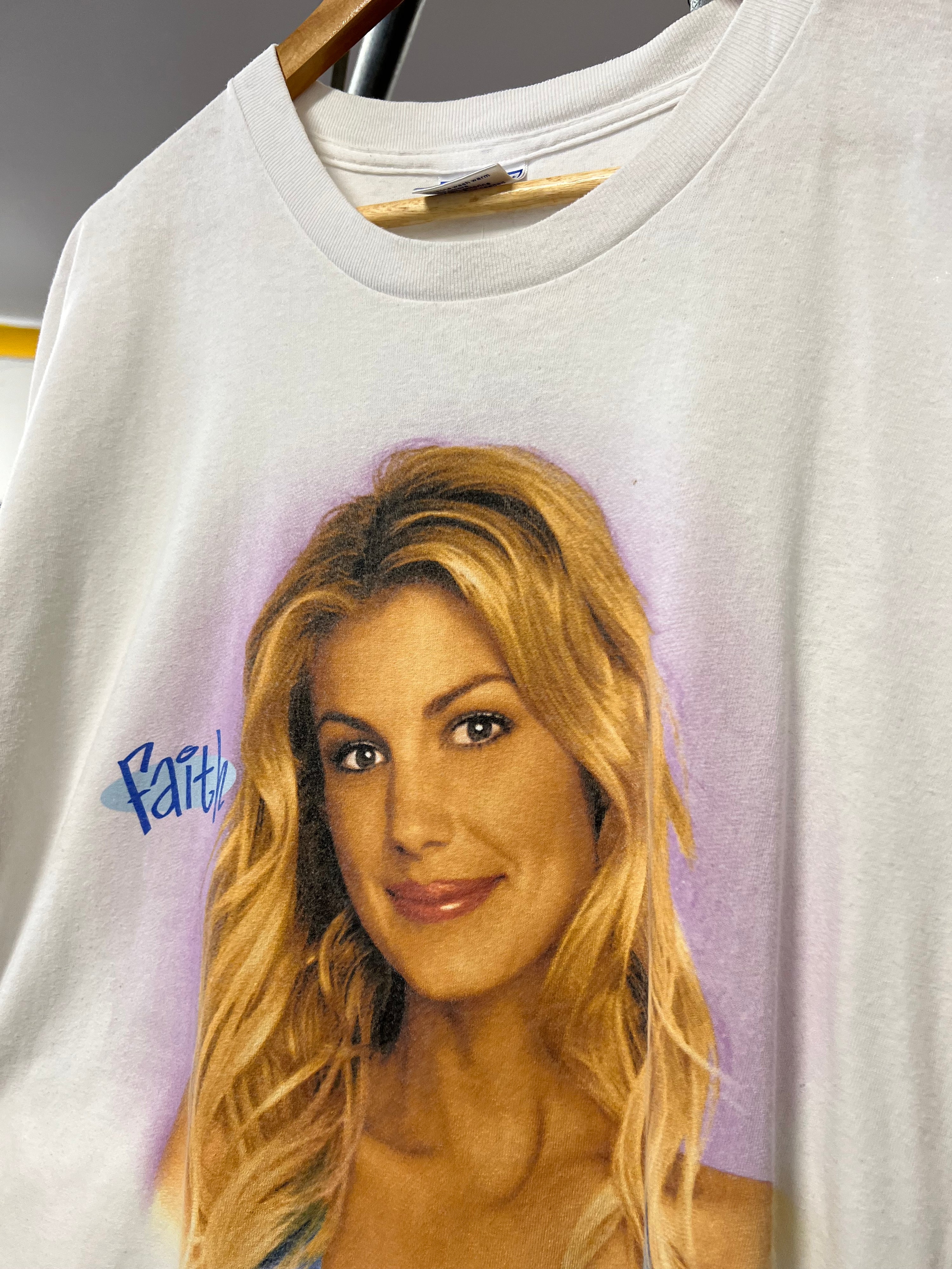 [XL] 2000 Faith Hill  USA Tour DS White Tee