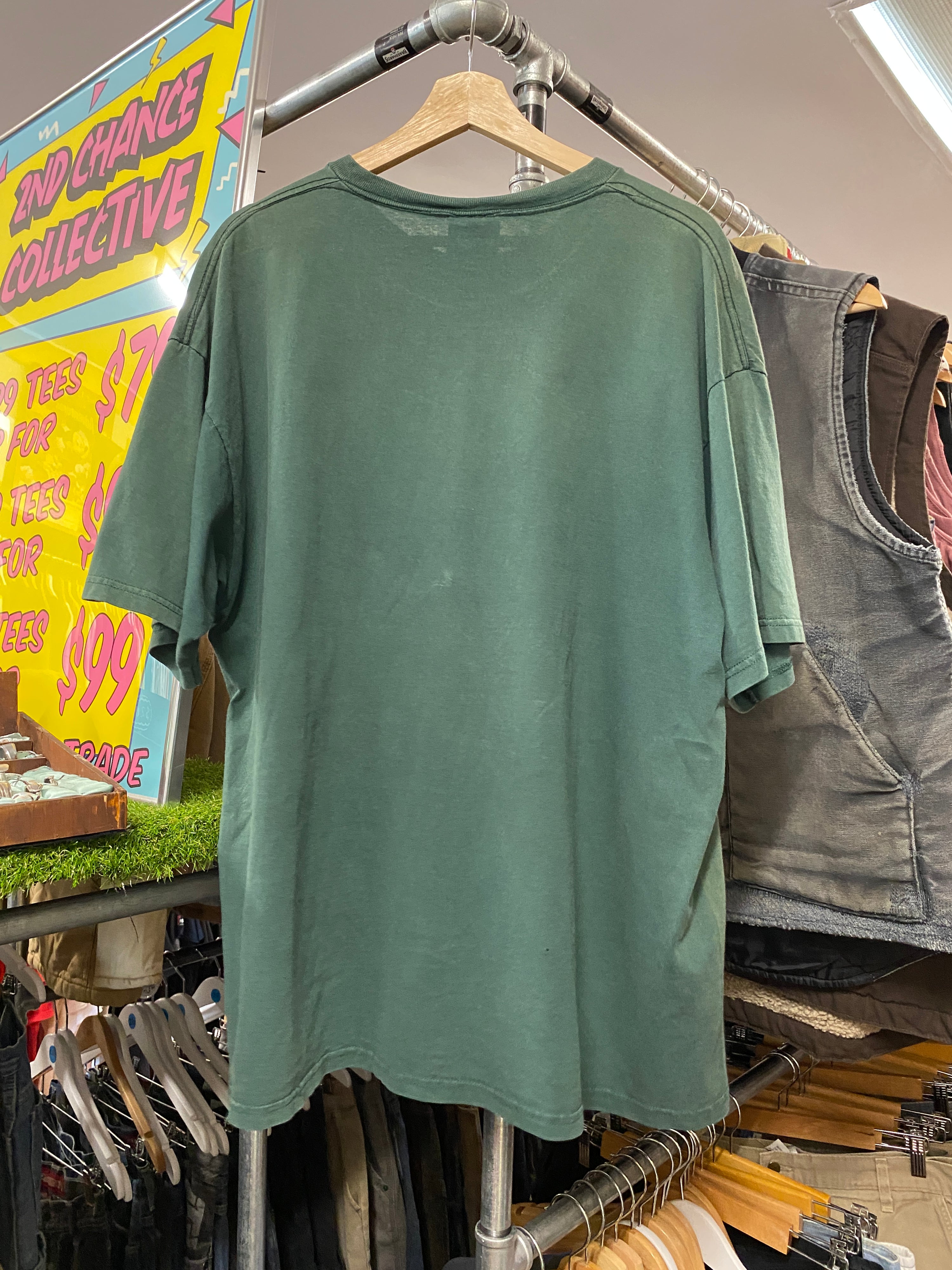 XL - 2000s Nike Air Green Oval Tee