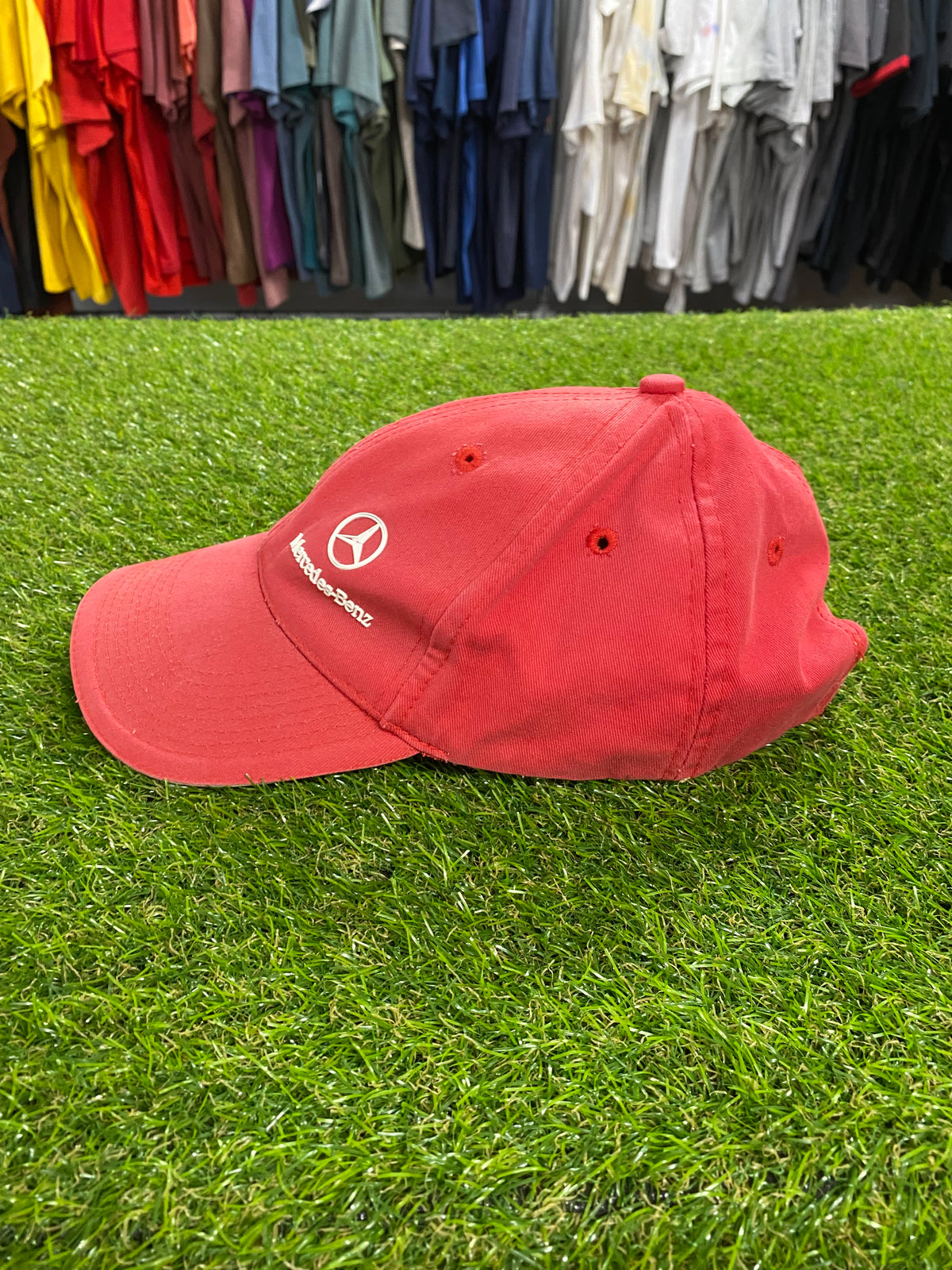 Vintage Mercedes Benz Red Hat