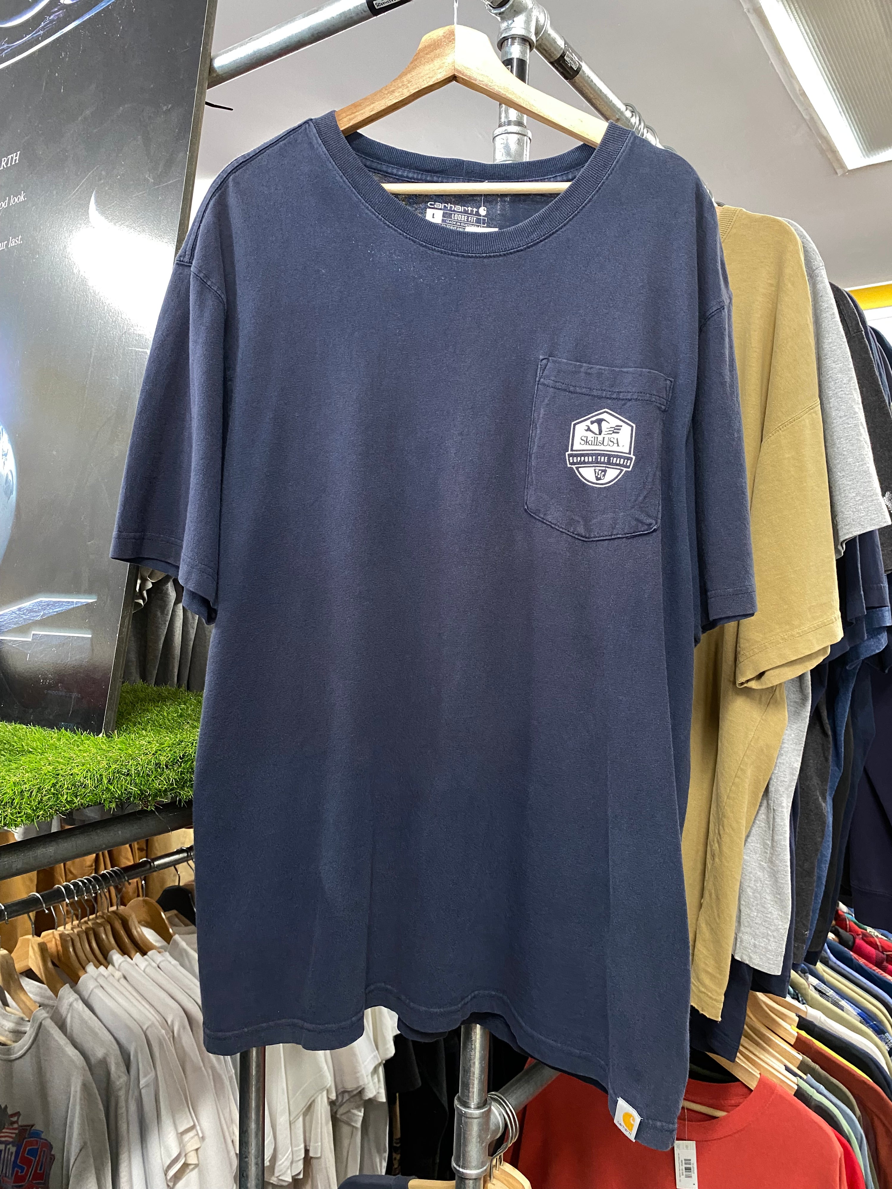 L - Skills USA Support The Trades Carhartt Pocket Tee