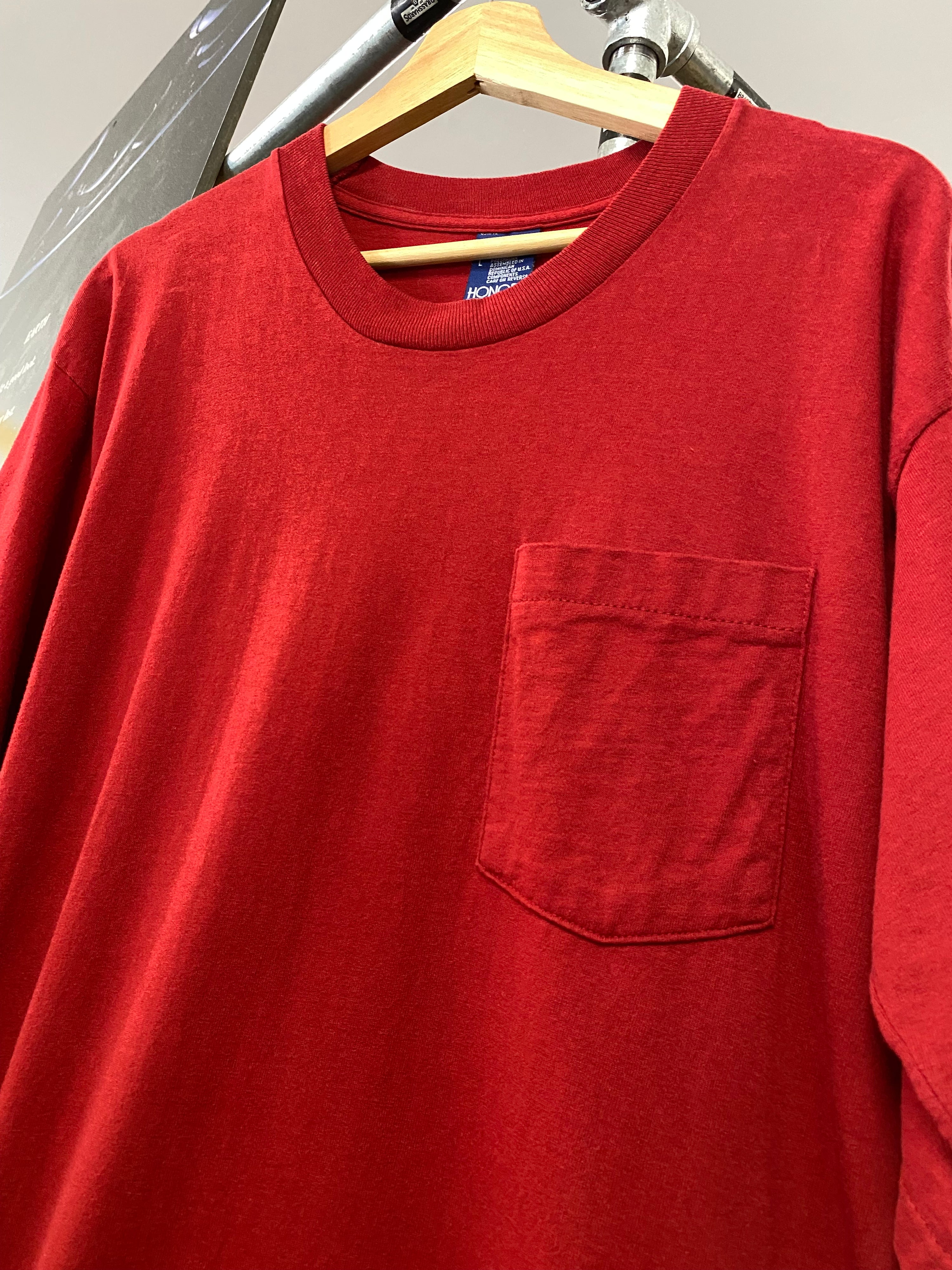 L - Honors Red Pocket Tee