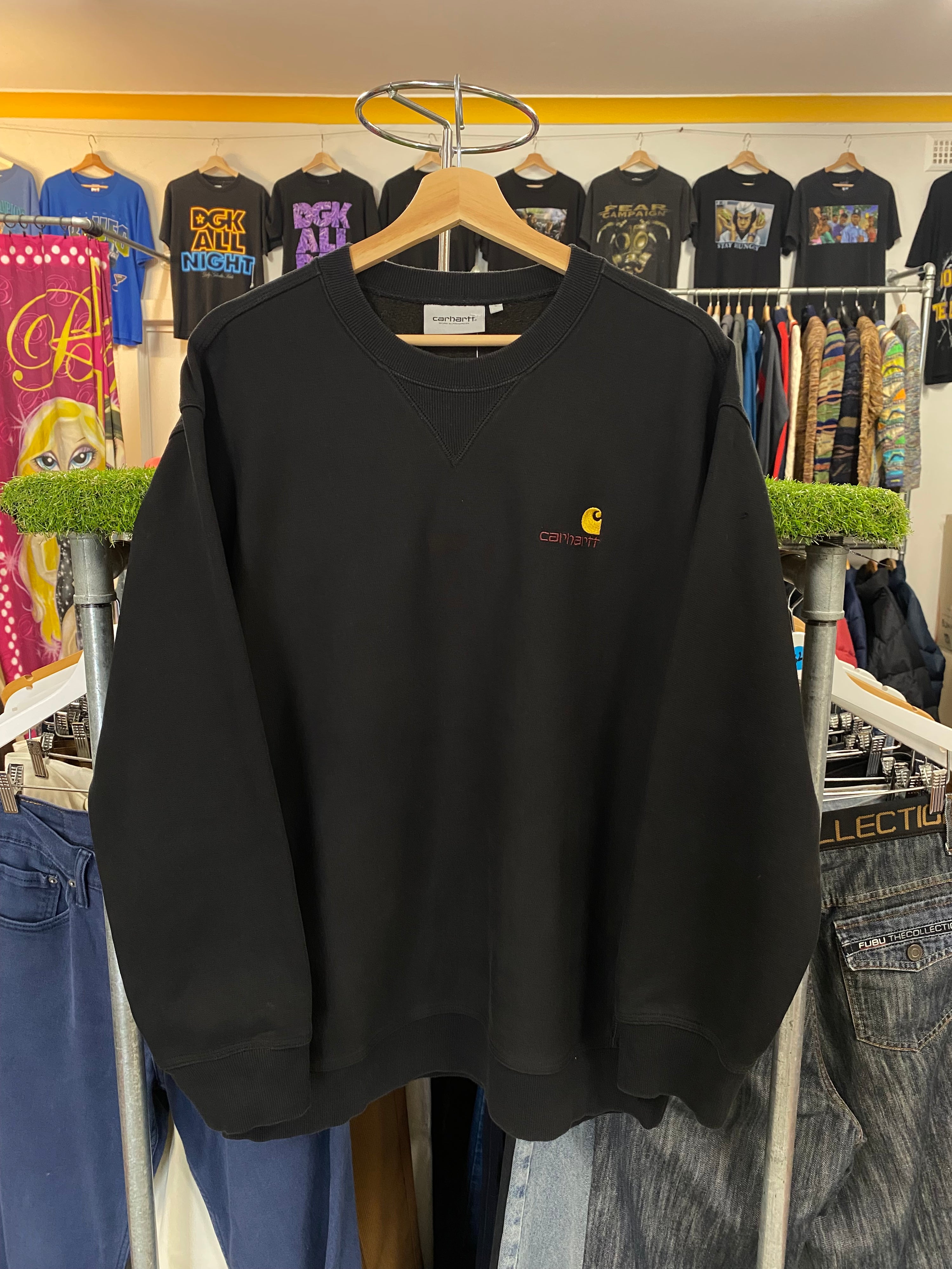 [L] Carhartt WIP Black Jumper Pocket Logo