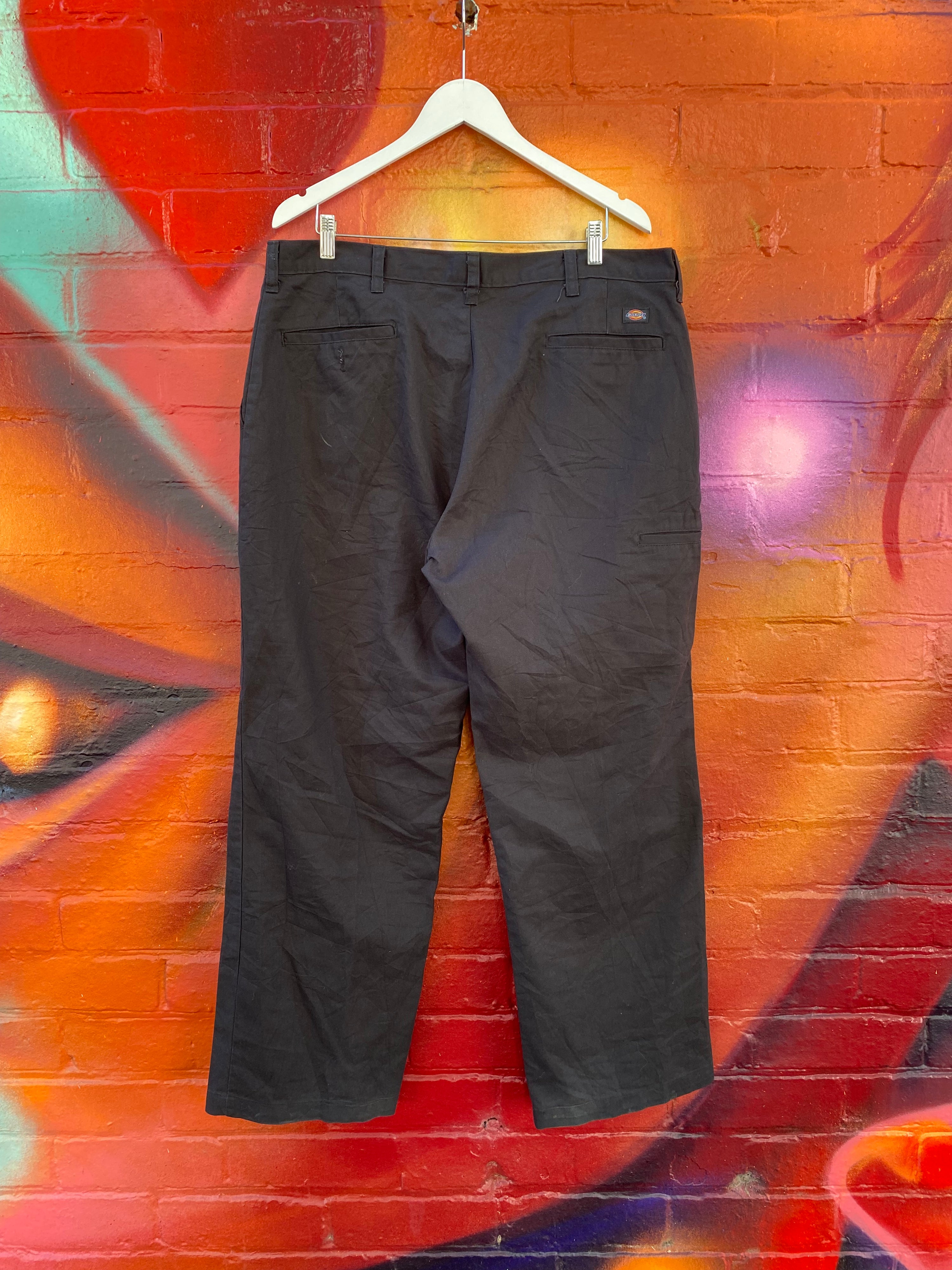 [38] Dickies Black Double Knee Pants D104