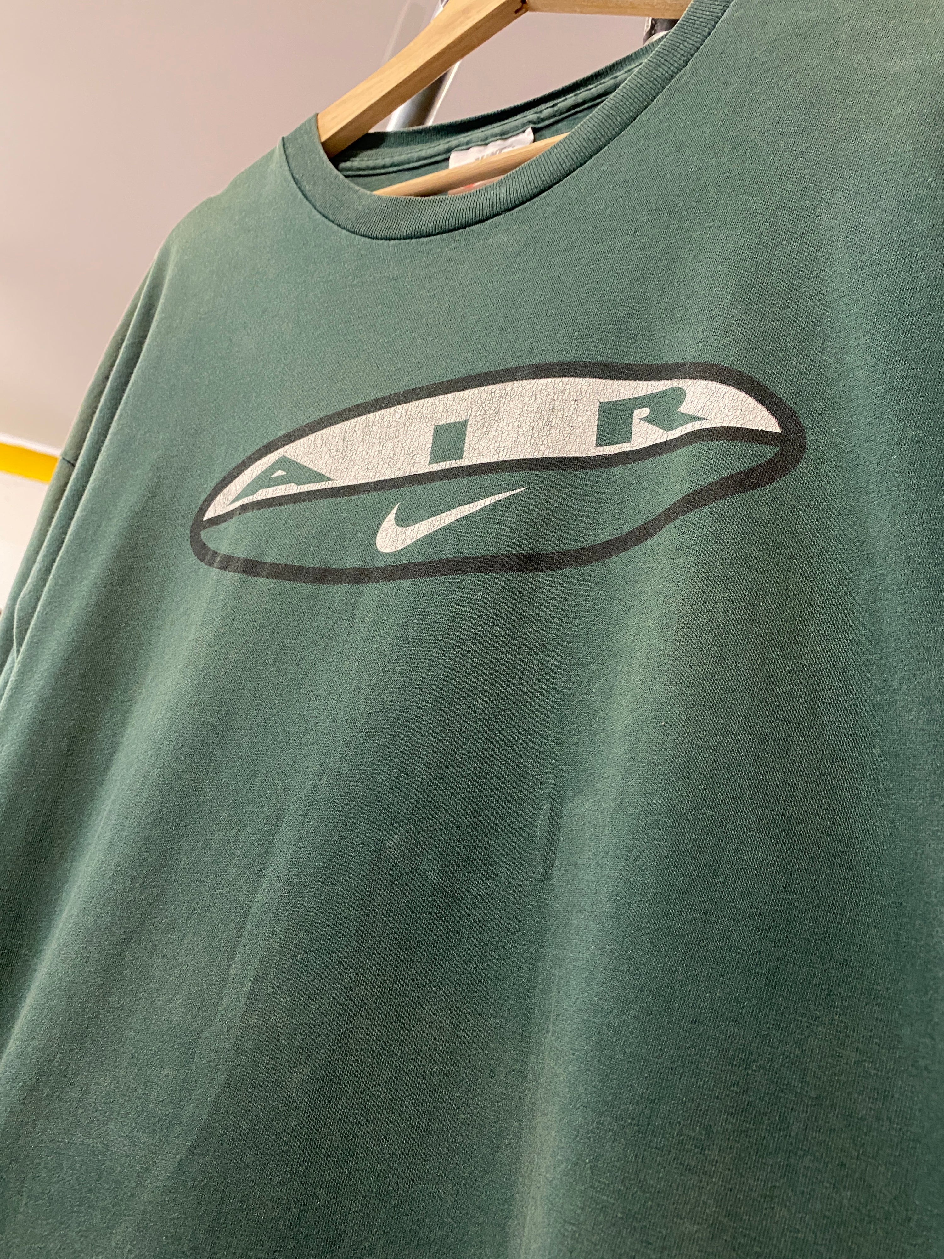 XL - 2000s Nike Air Green Oval Tee