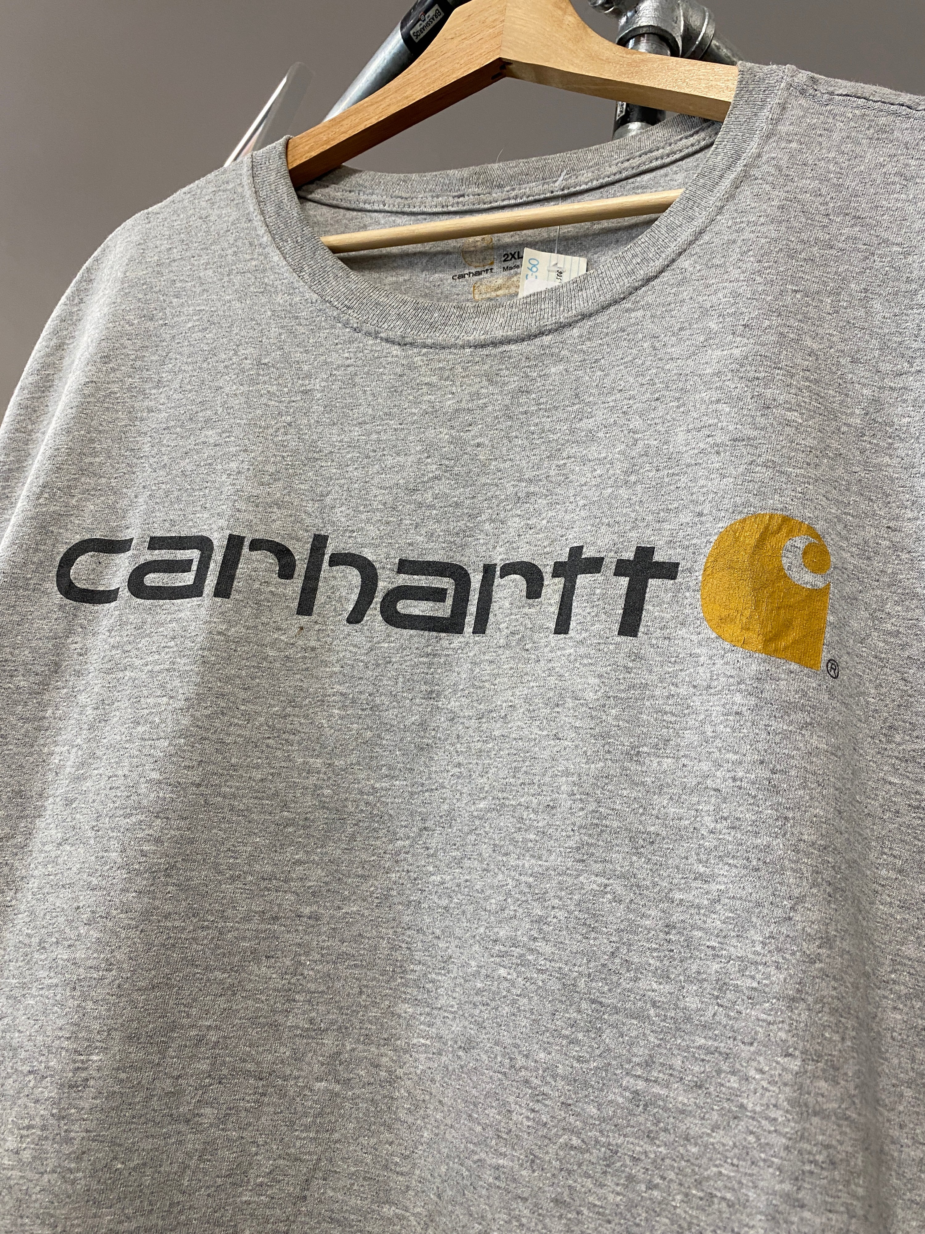 2XL - Carhartt Light Grey Spellout Tee
