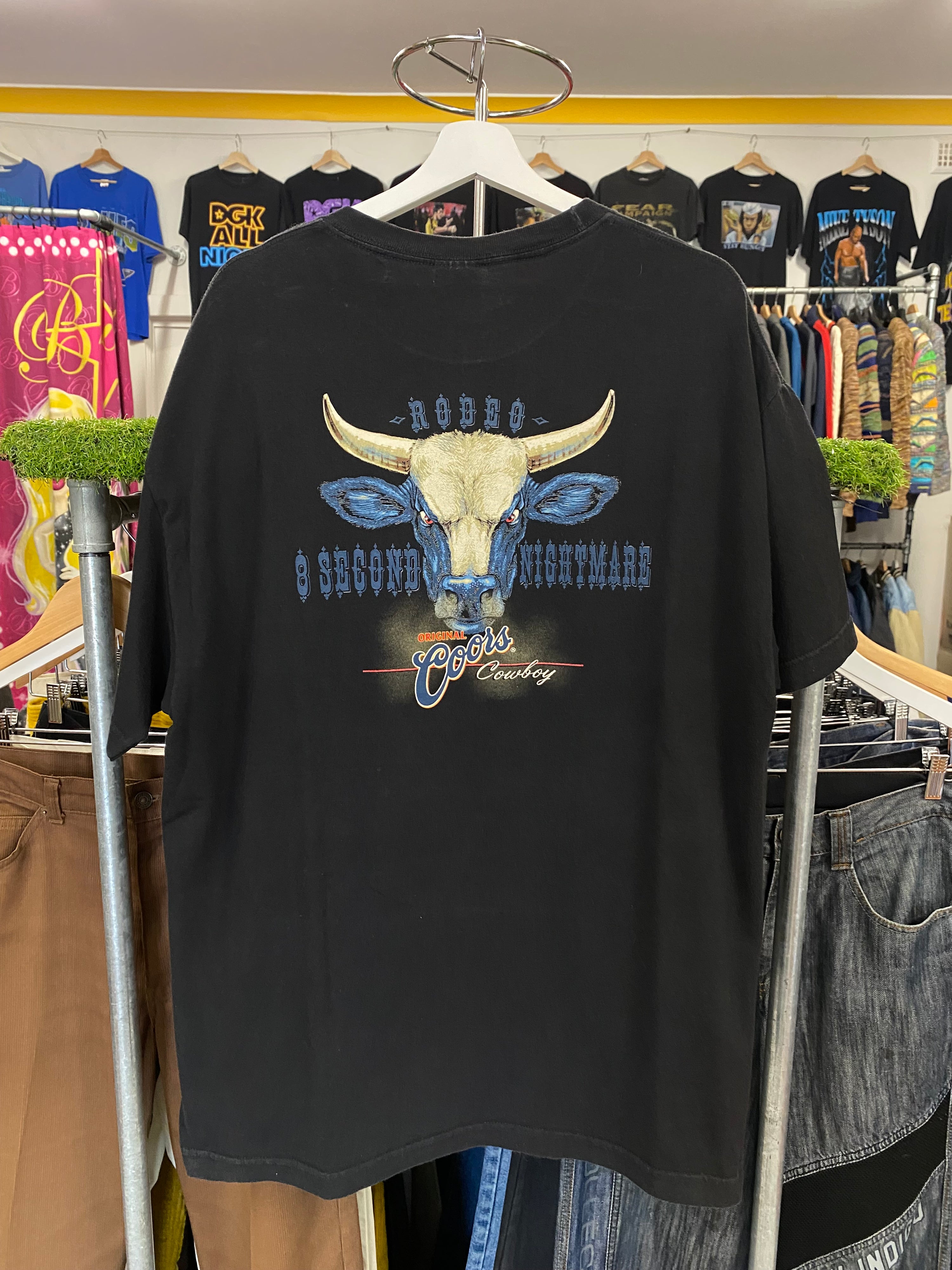 [XL] Original Coors Cowboy 8 Second Nightmare Double Sided Tshirt