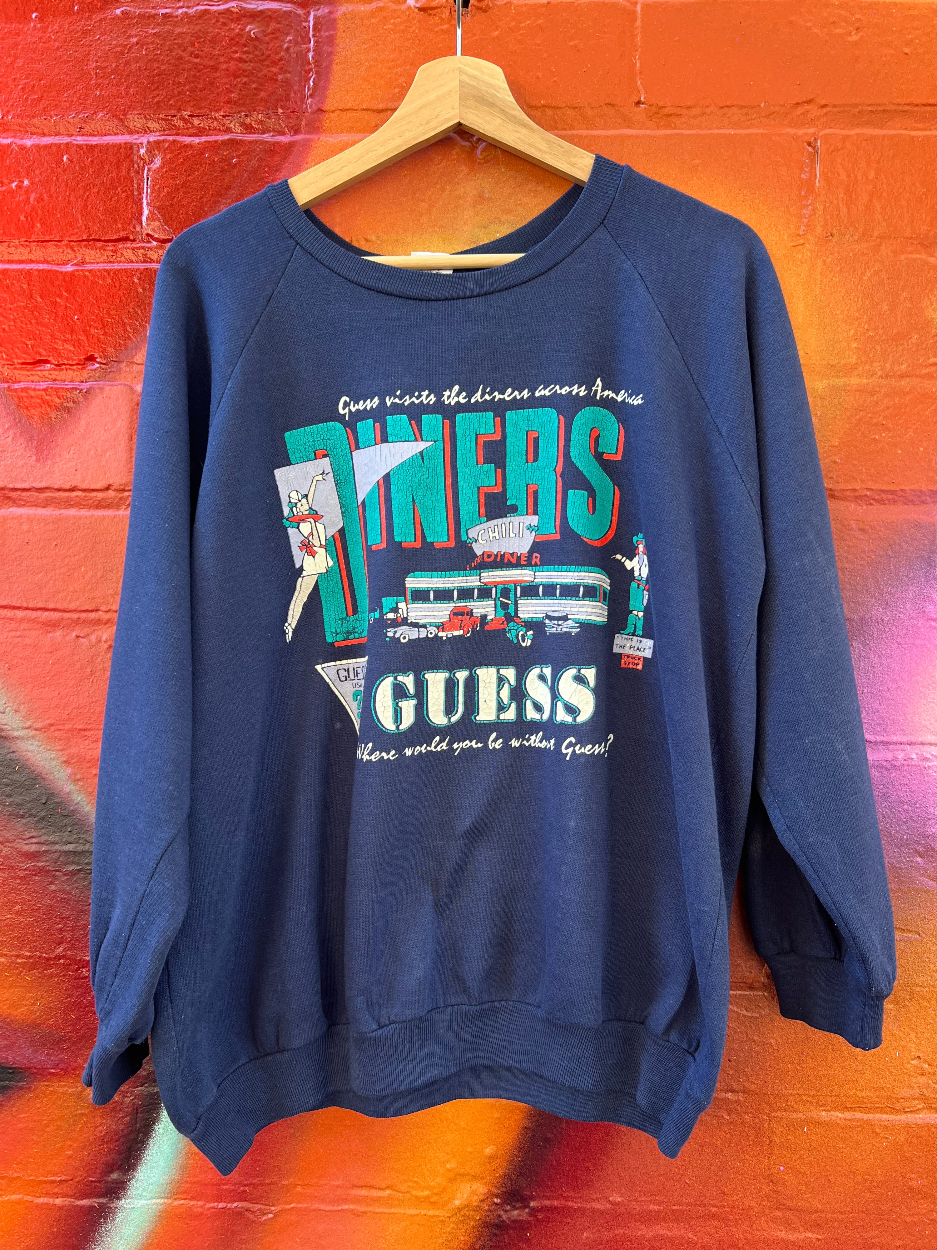 S - Vintage Guess Diners Jumper