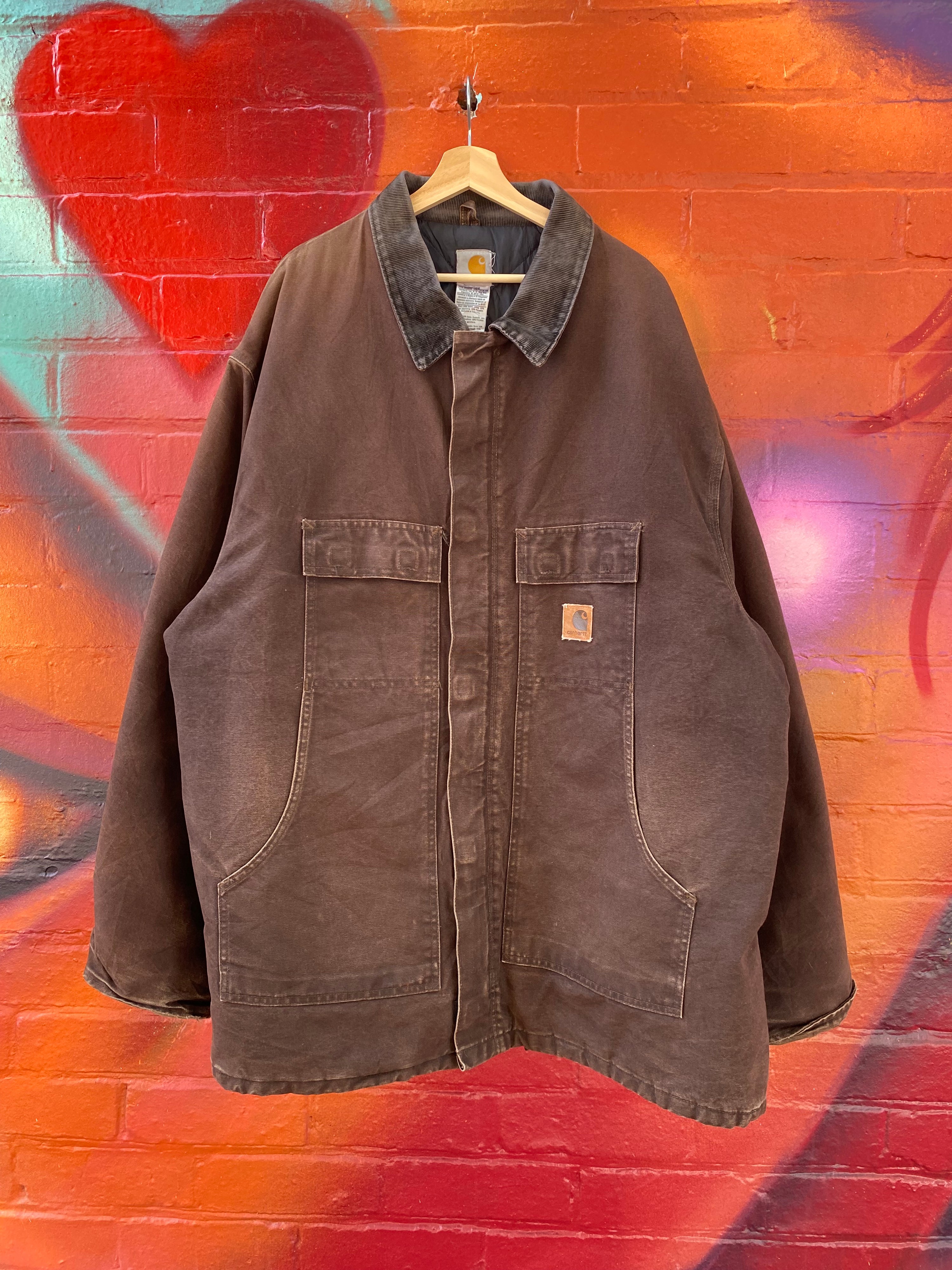[4XLT] Vintage Carhartt Chocolate Brown Arctic Jacket Tall C26 DKB