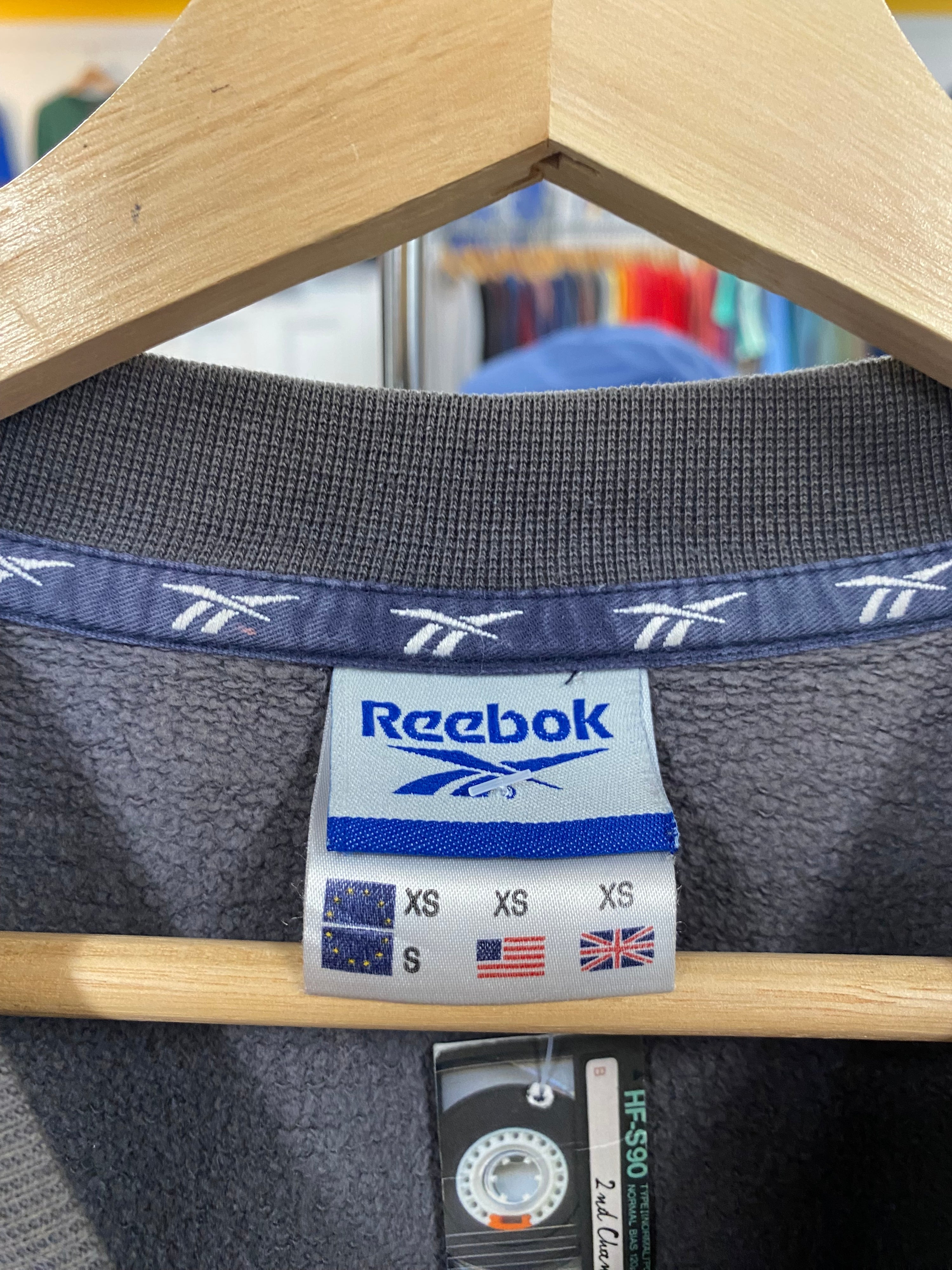 [XS] Reebok Embroidered Grey Jumper