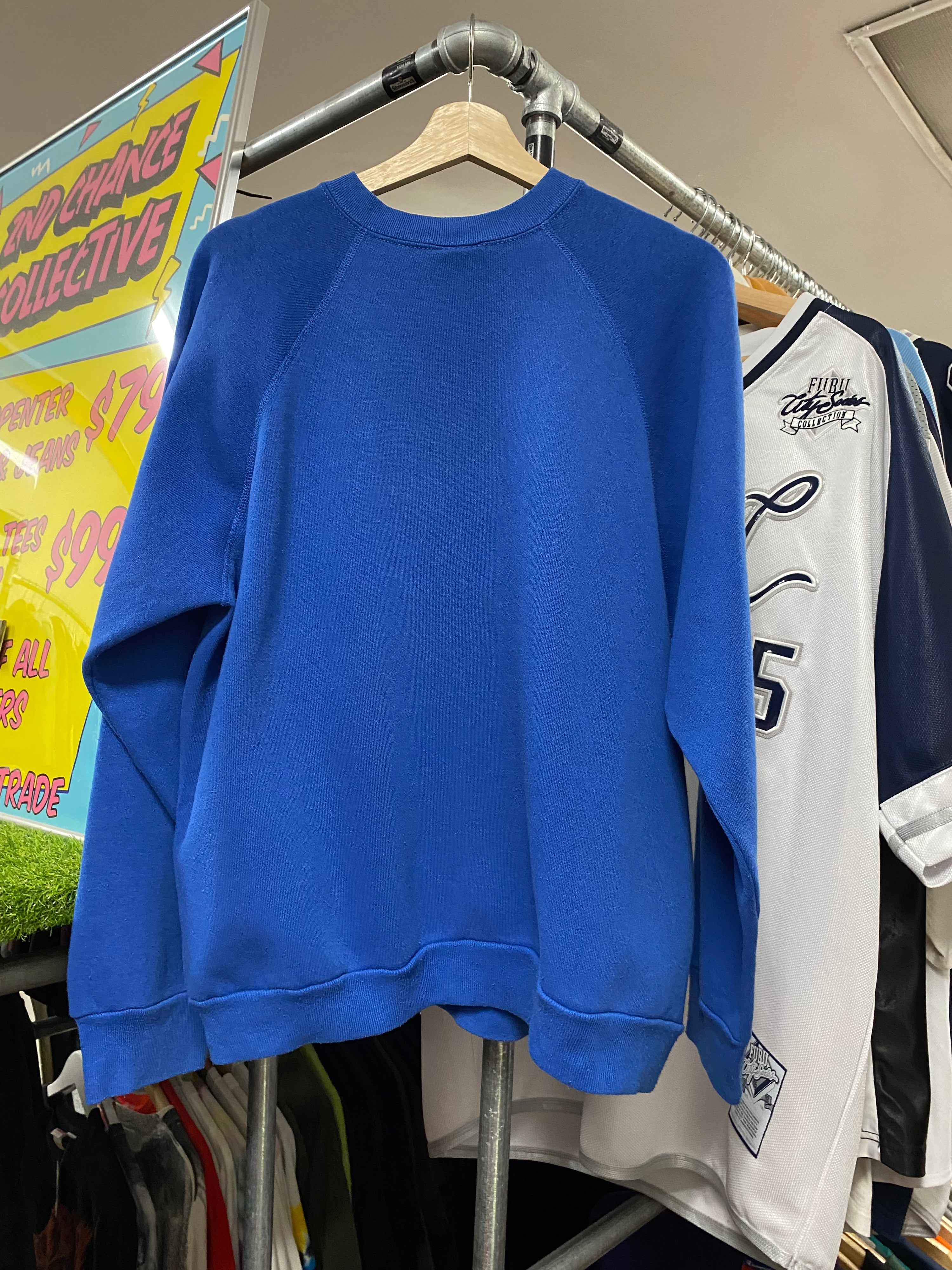 [L] Vintage Bootleg Nike Embroidered Blue Jumper