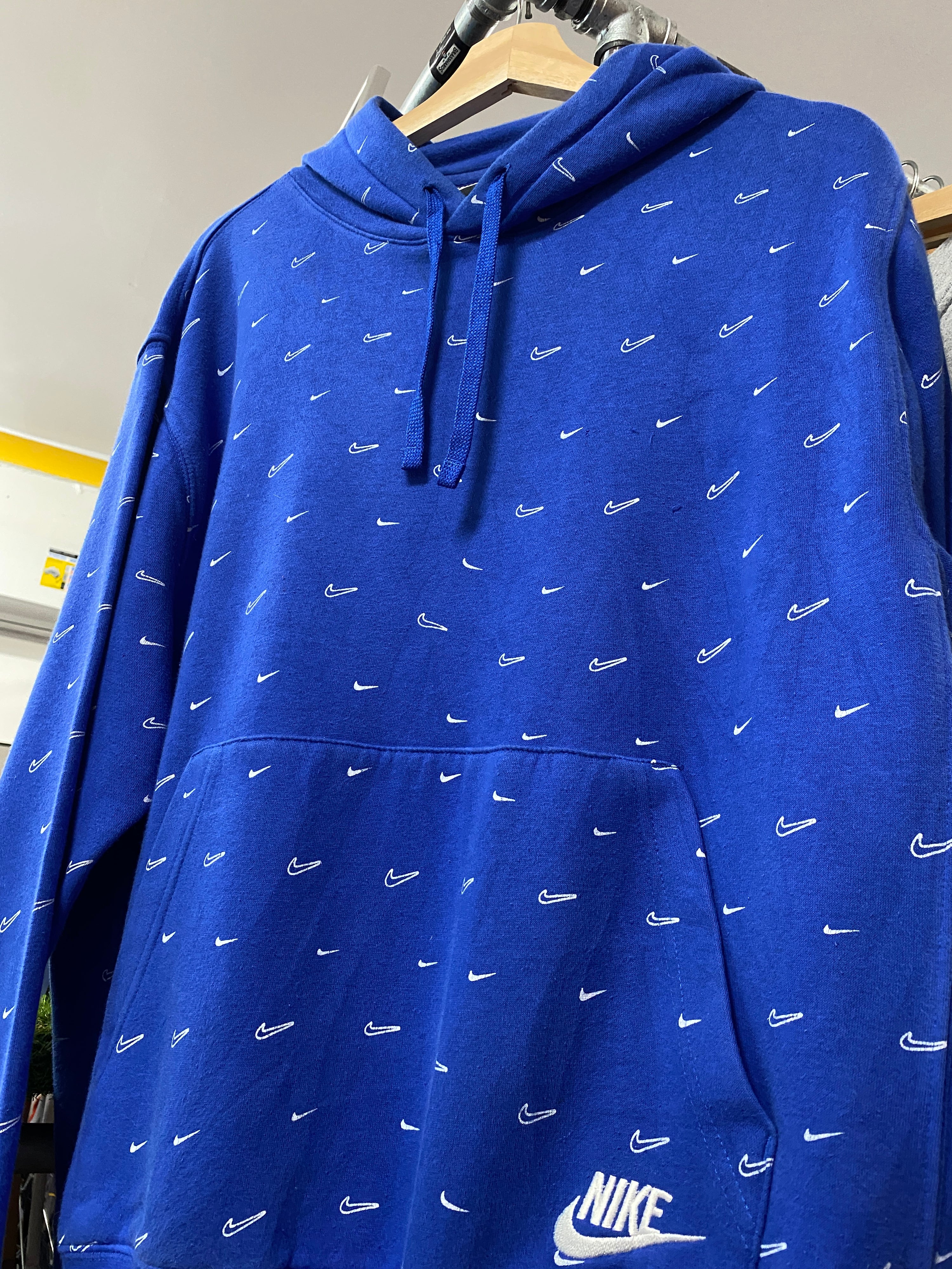 M - Nike Tick AOP Blue Hoodie