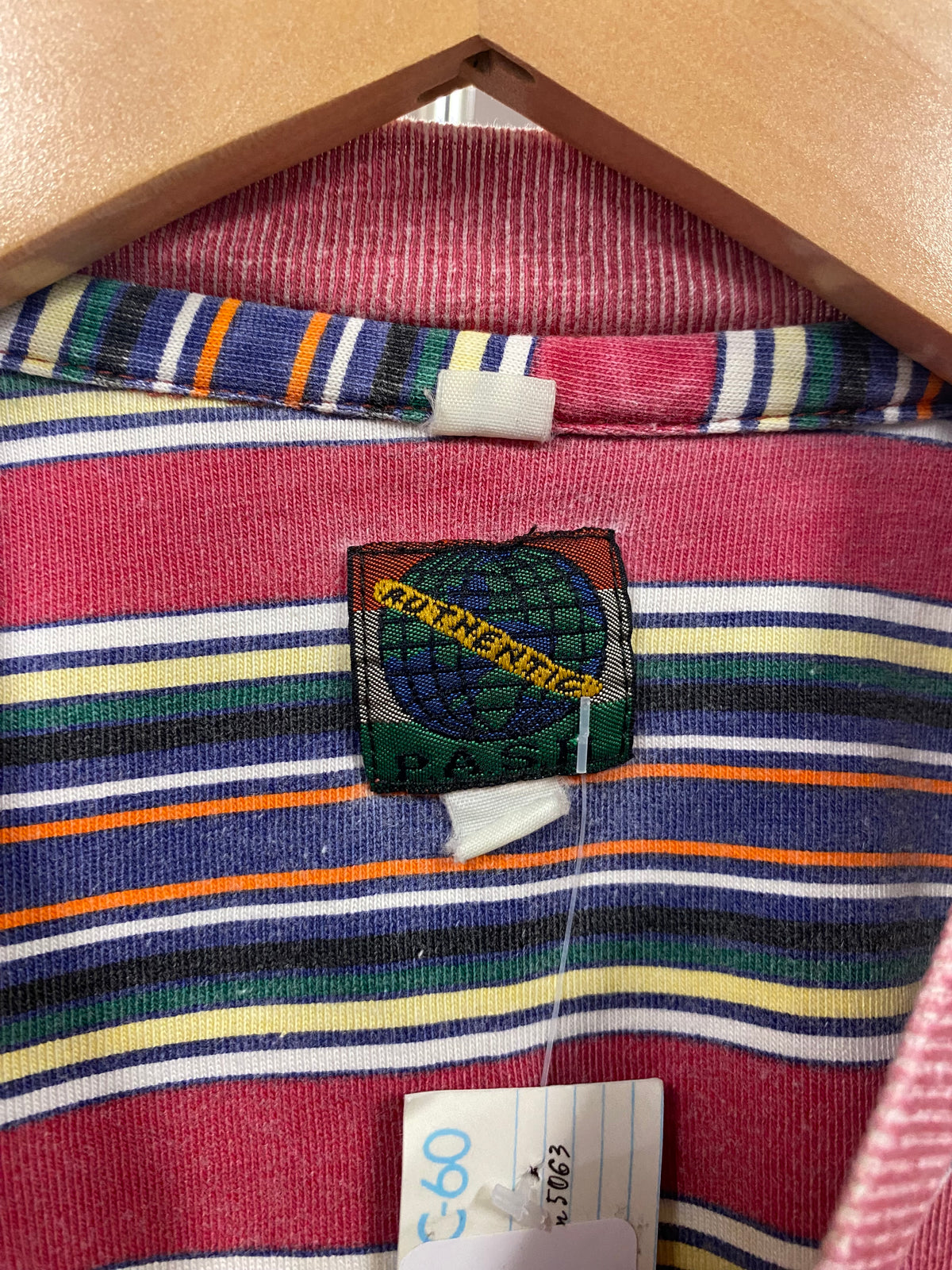 L - 1990s Vintage Pash Striped Tee